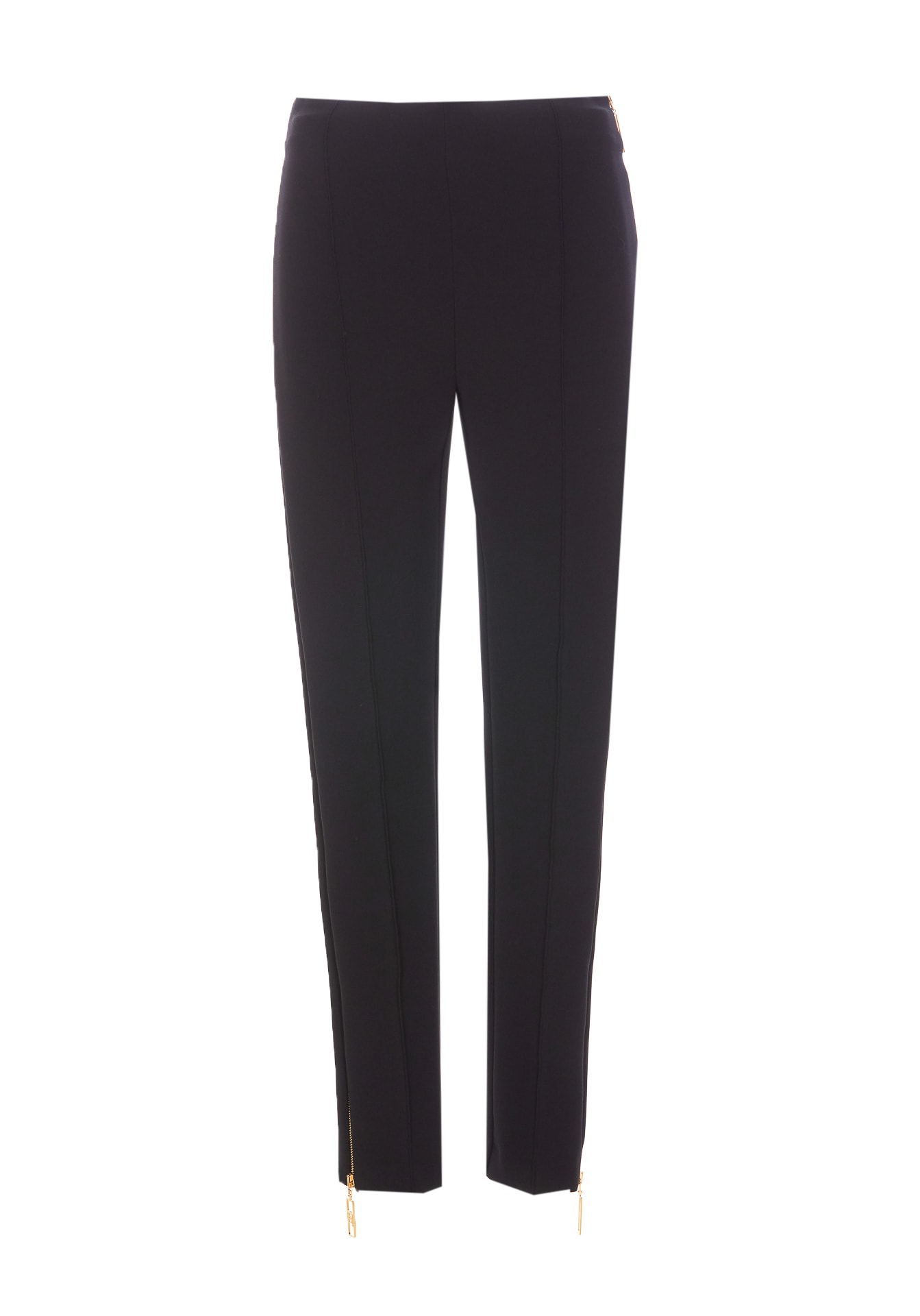 Shop Elisabetta Franchi Logo Straight Pants In Black