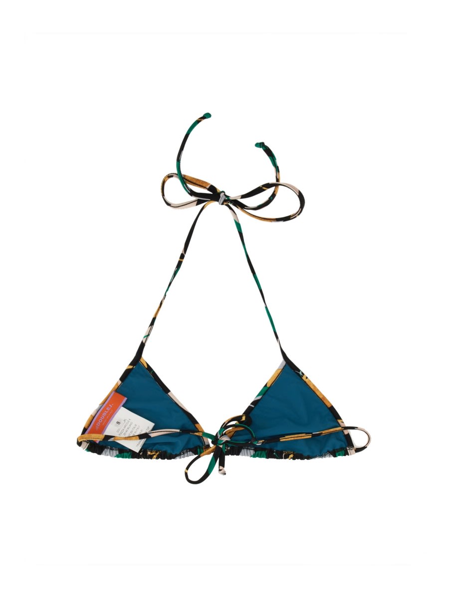 Shop La Doublej Top Bikini In Multicolour