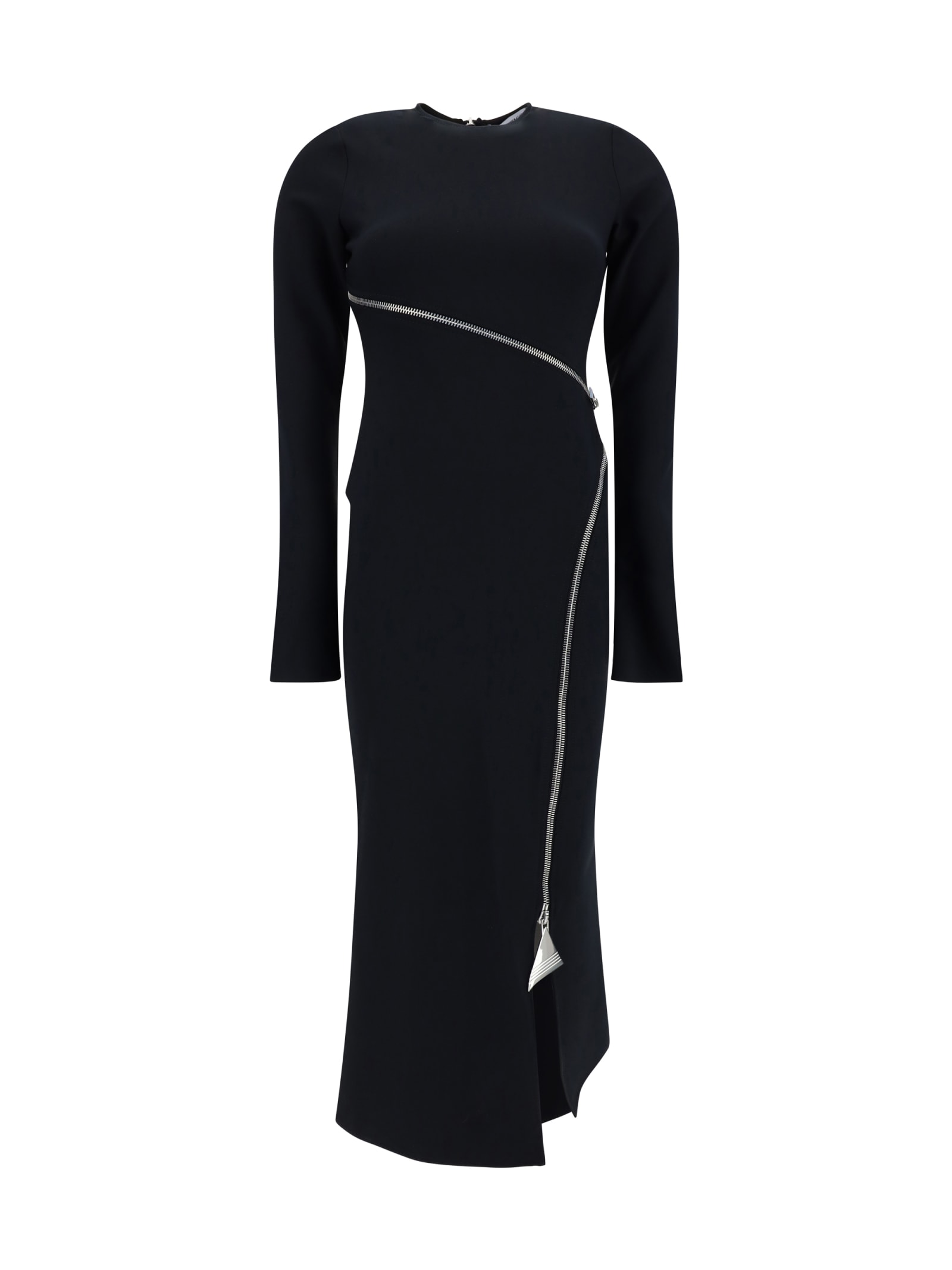 Shop Attico Midi Dress In Black