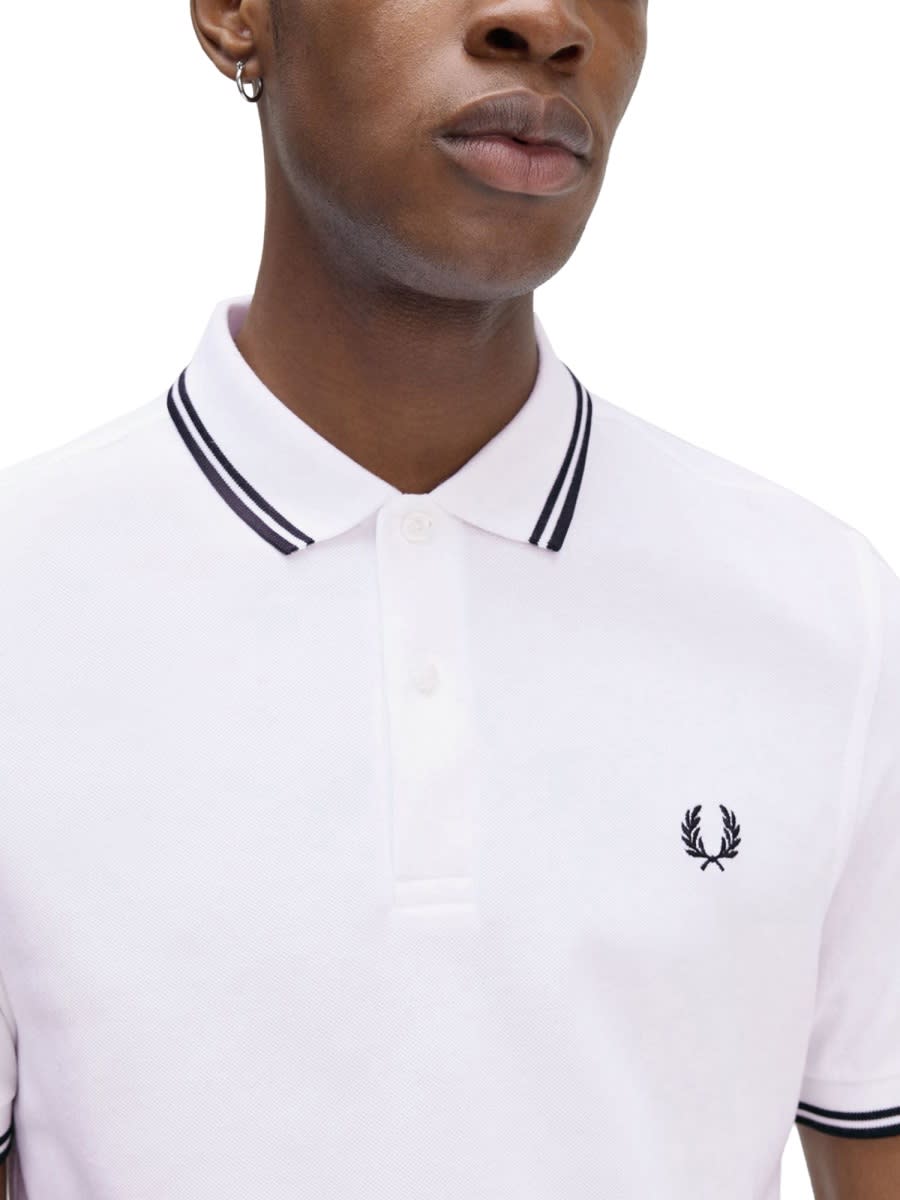 Fred Perry Twin Tipped Polo Shirt In Pink