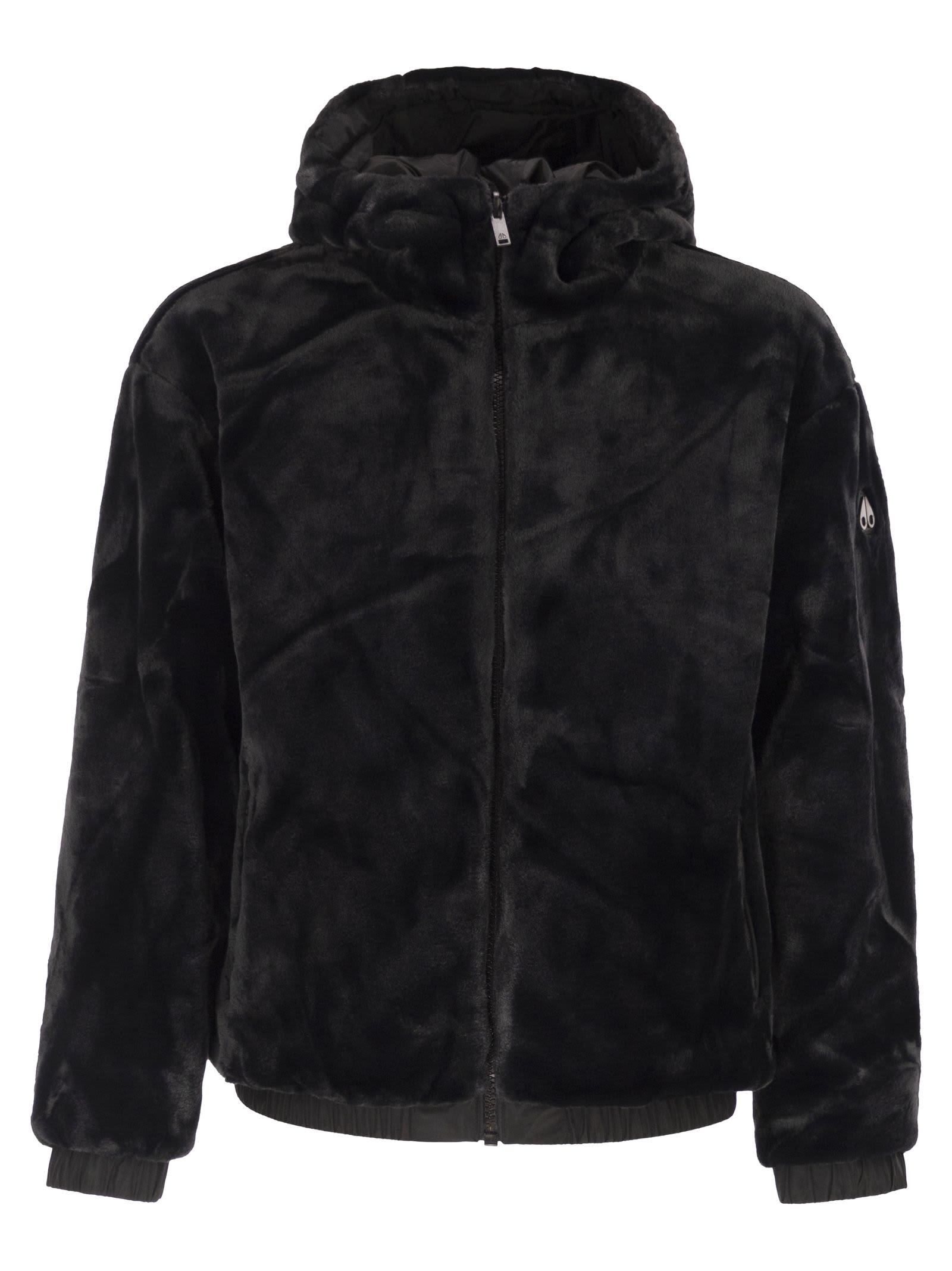 Moose Knuckles Borden Bunny - Reversible Jacket With Hood In Black