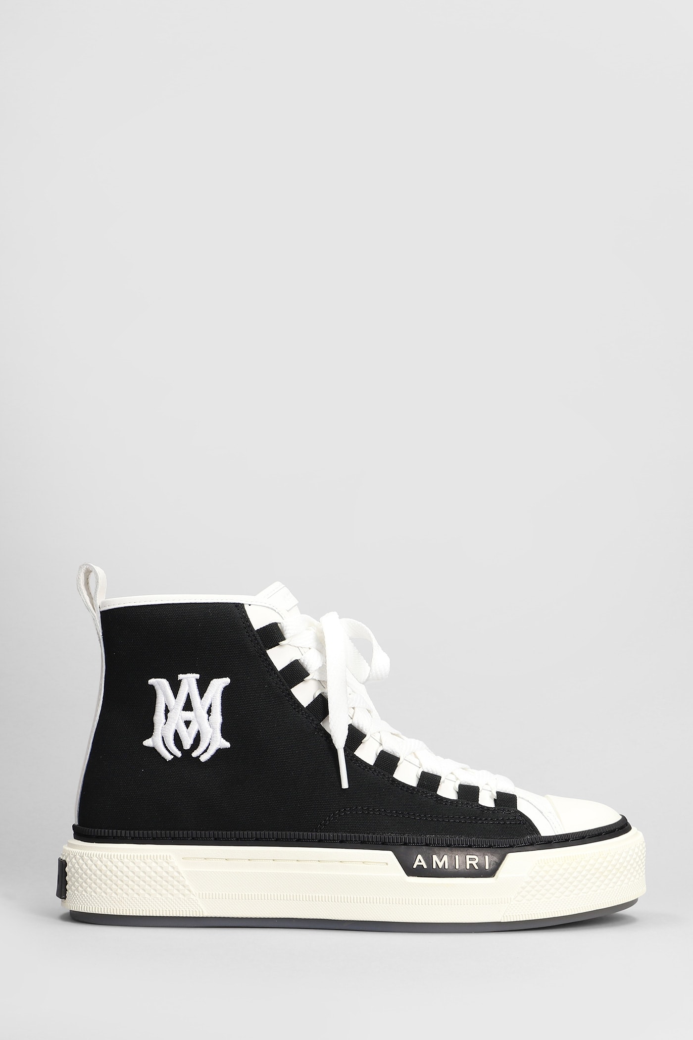 AMIRI Ma Court Hi Sneakers In Black Canvas