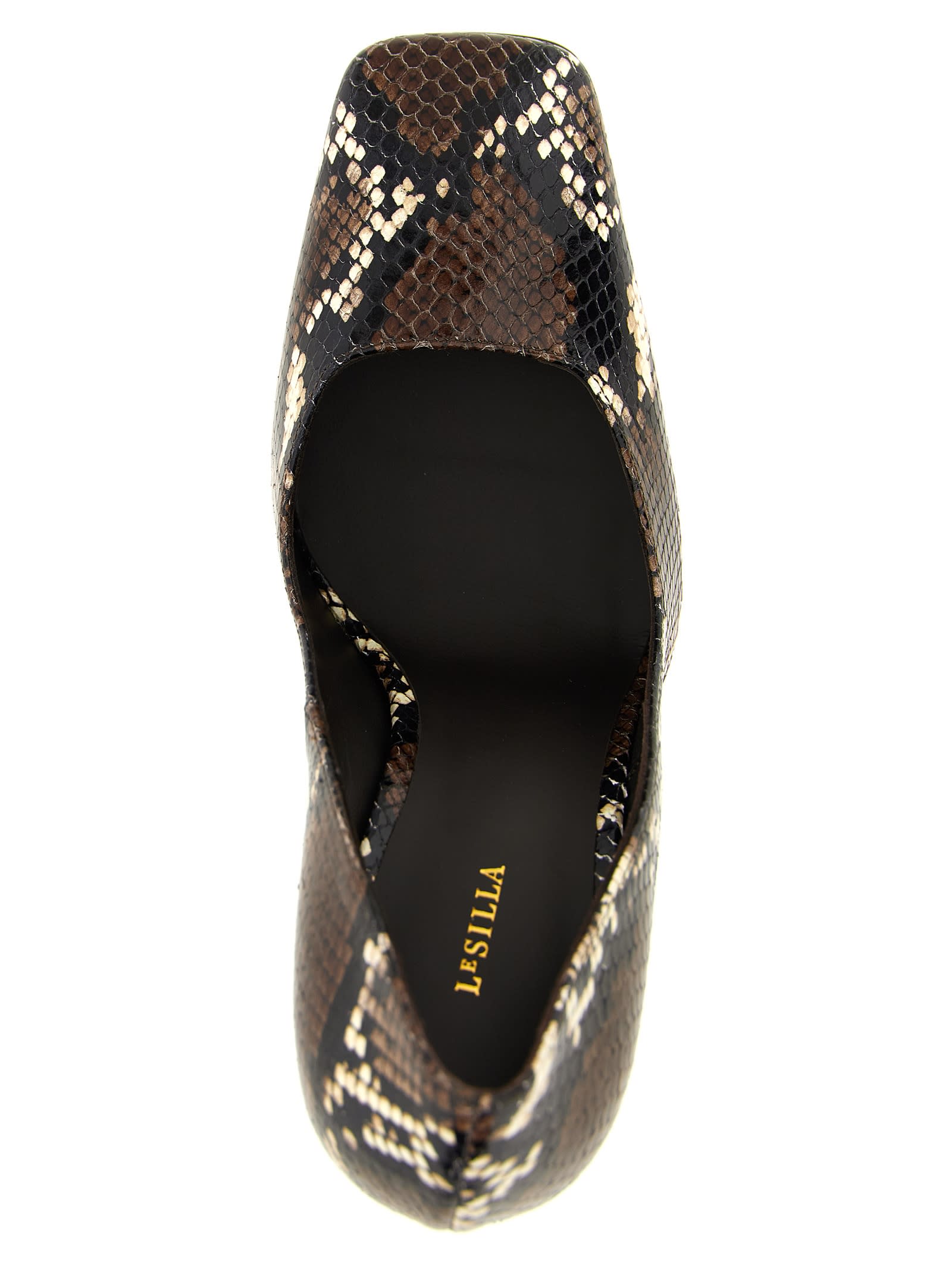 Le Silla 100mm Vittoria Python-print Pumps In Brown