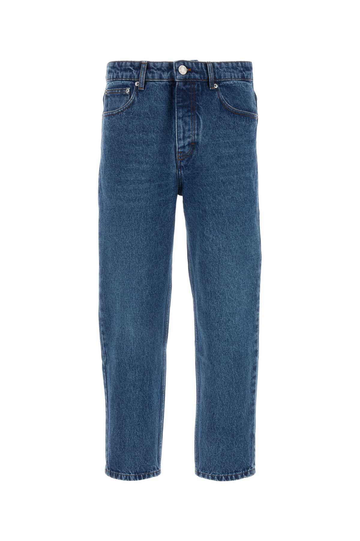 Shop Ami Alexandre Mattiussi Denim Jeans In Usedblue