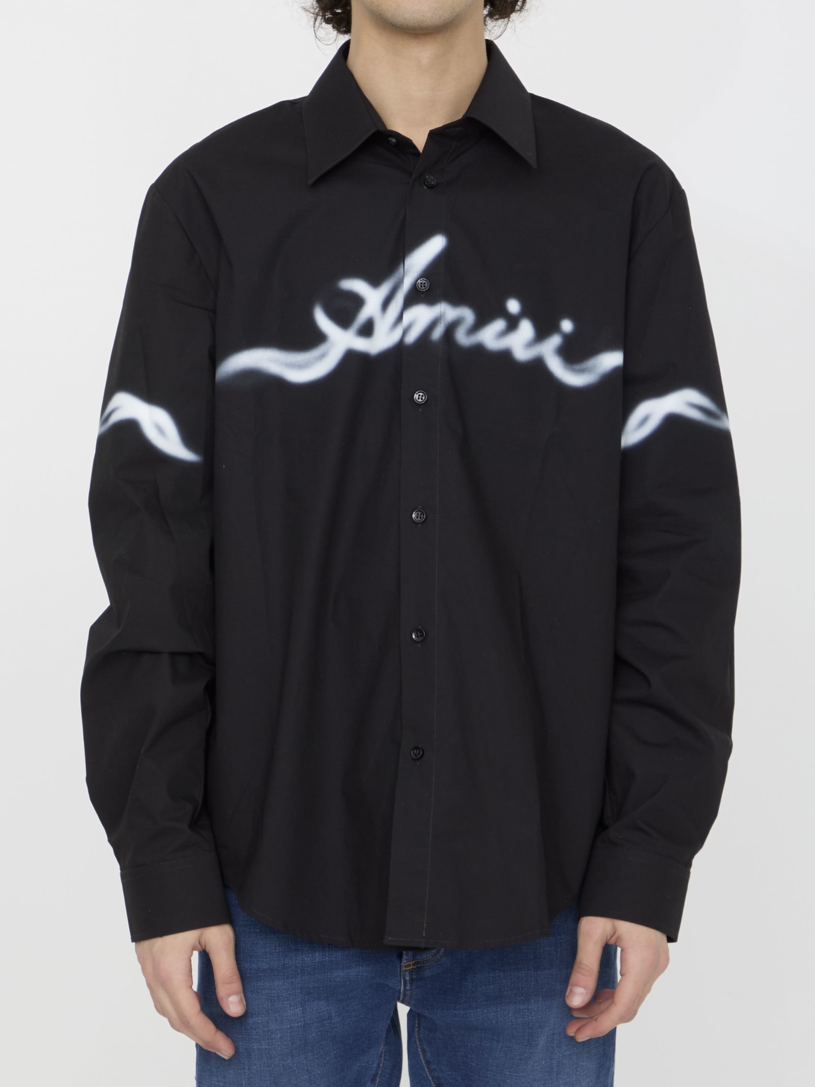 Shop Amiri Smoke Shirt In Black