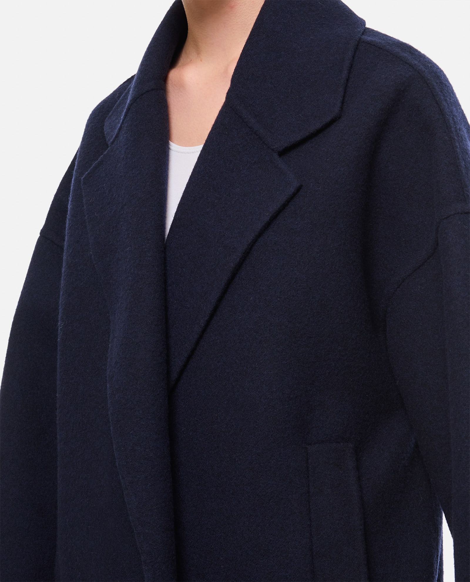 Shop Dušan Oversized Coat In Blue