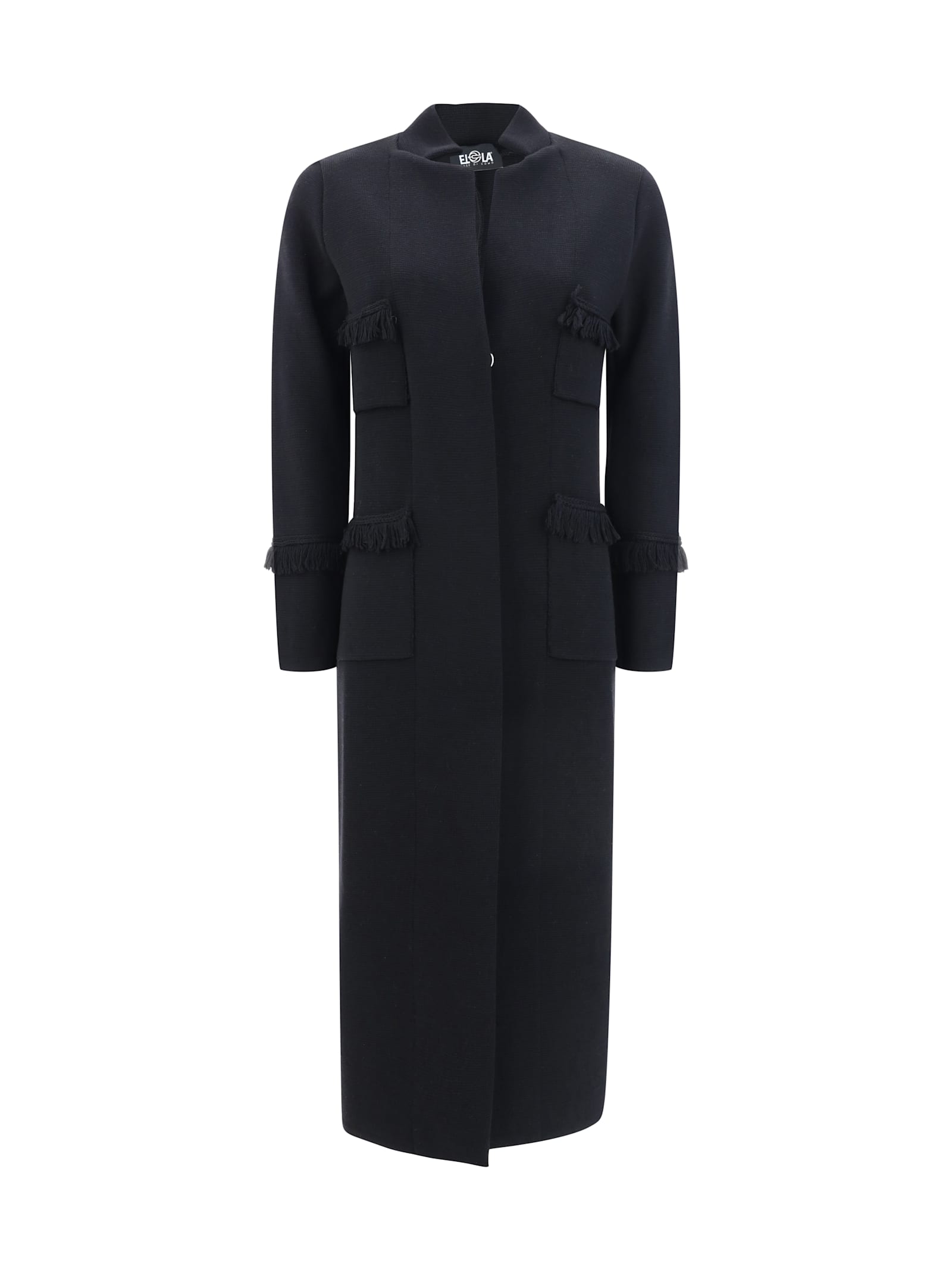 Shop Ella Celine Coat In Nero