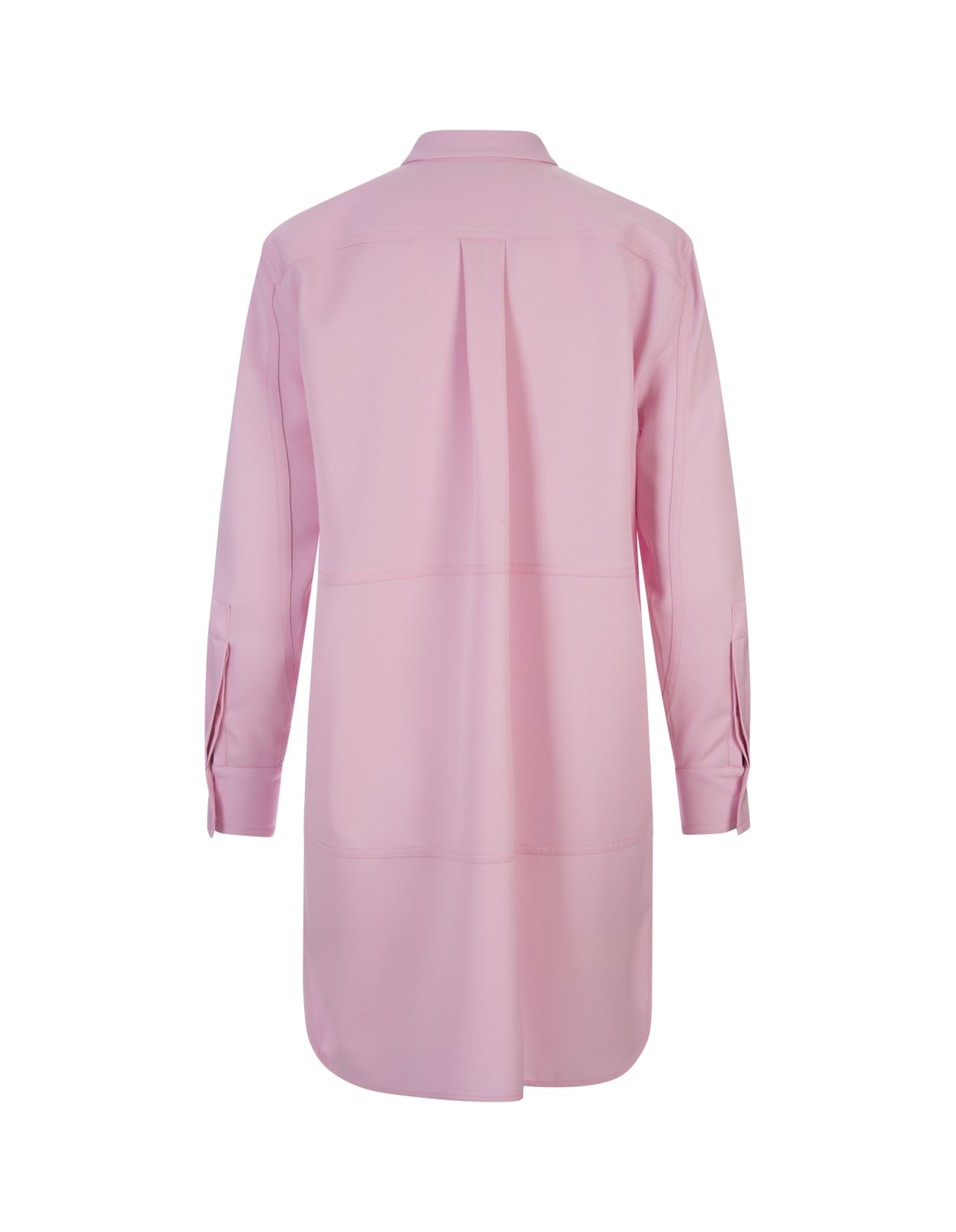 Shop Alexander Mcqueen Pink Wool Mini Dress