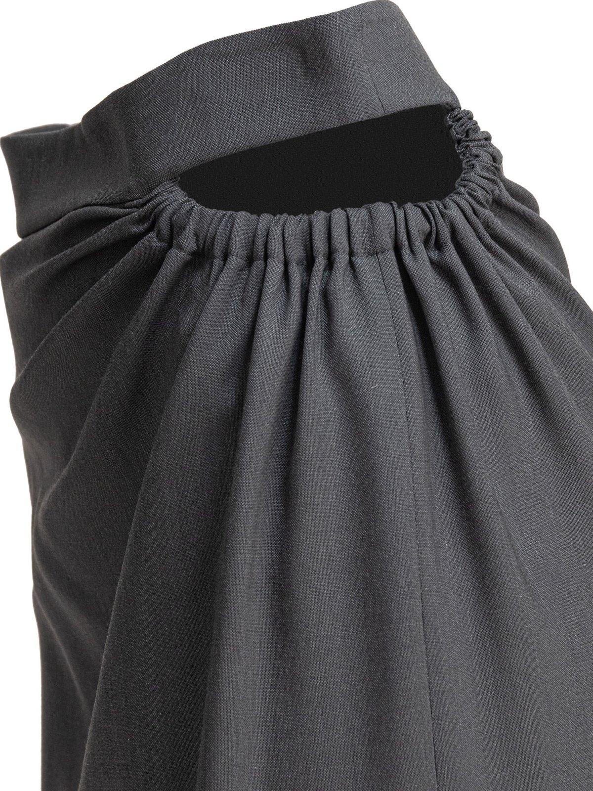 Shop Max Mara Draped High-waisted Skirt