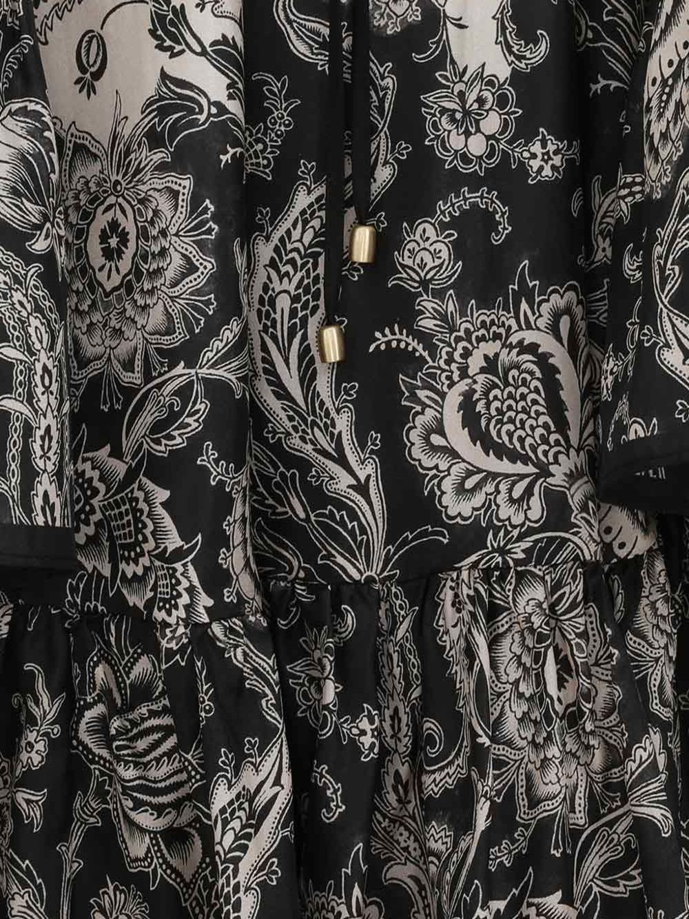 Zimmermann Rhiannon Lantern Mini Dress In Black