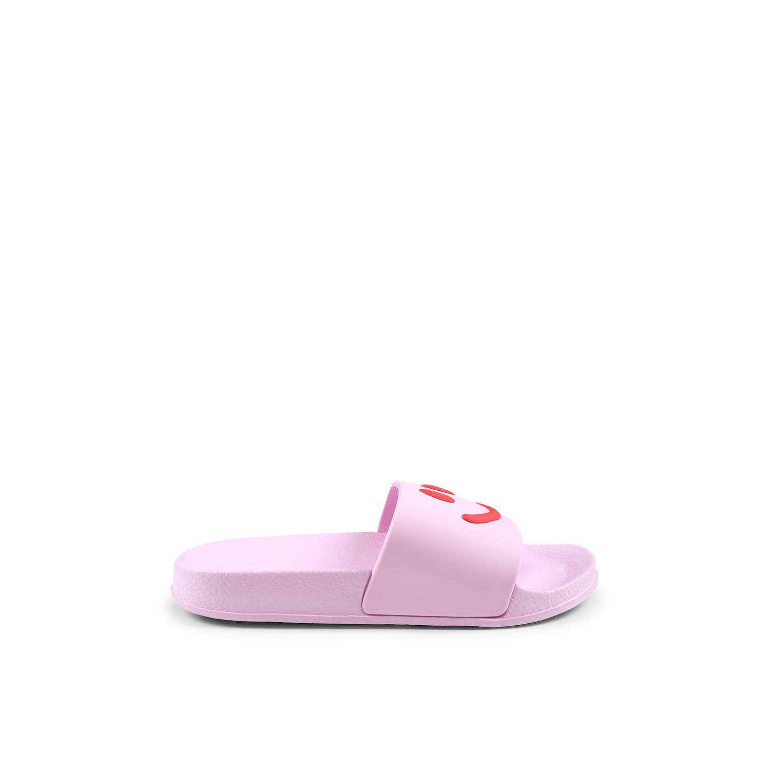 Molo Pink Slippers For Girl With Smiley In Pink