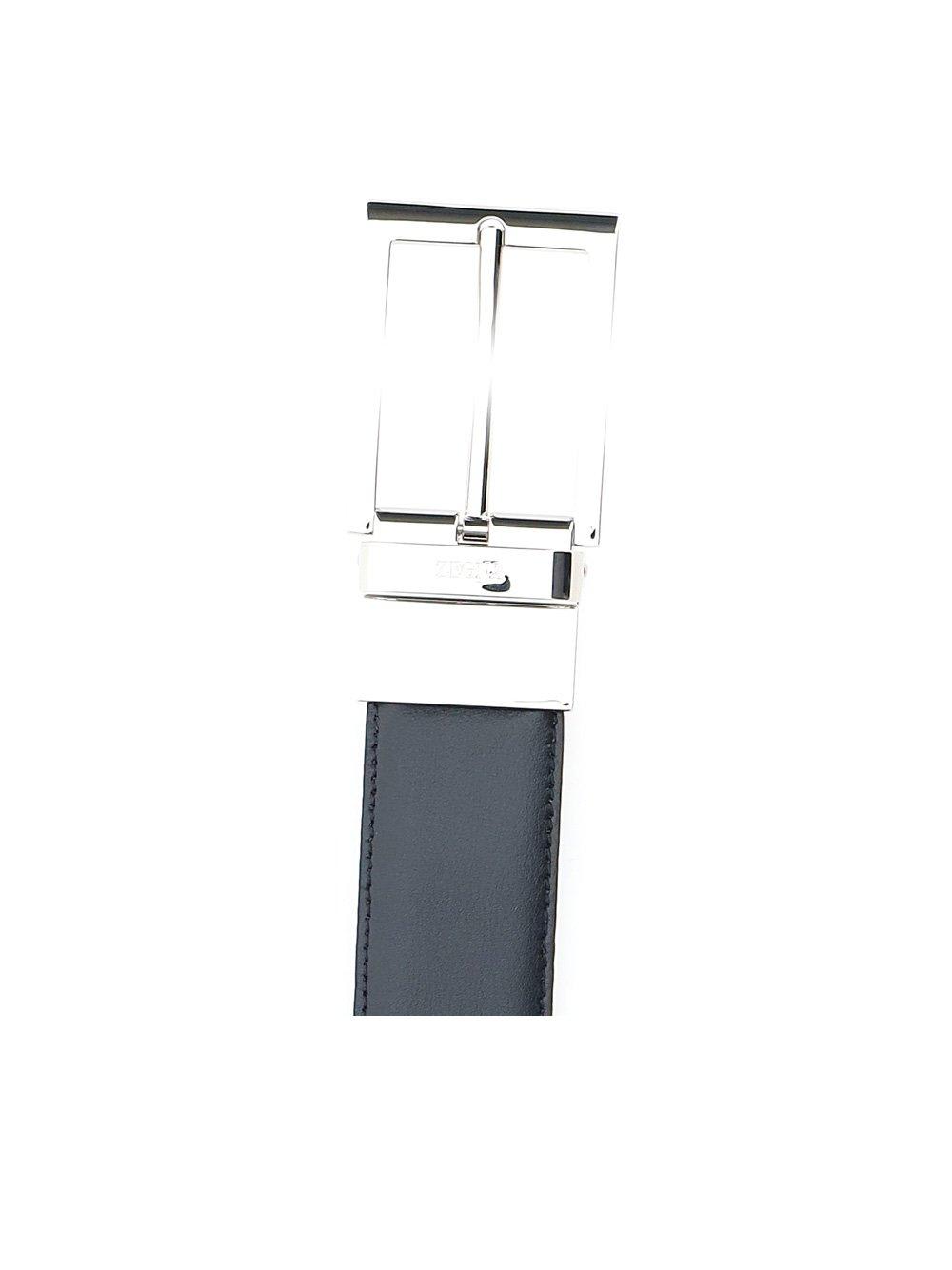 Shop Zegna Logo Detailed Buckle Belt