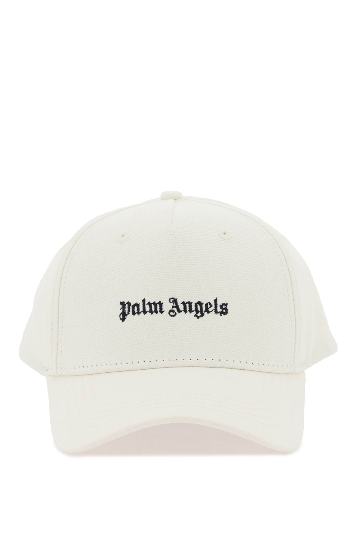 Palm Angels Classic Logo Baseball Cap In Off White Black (white)