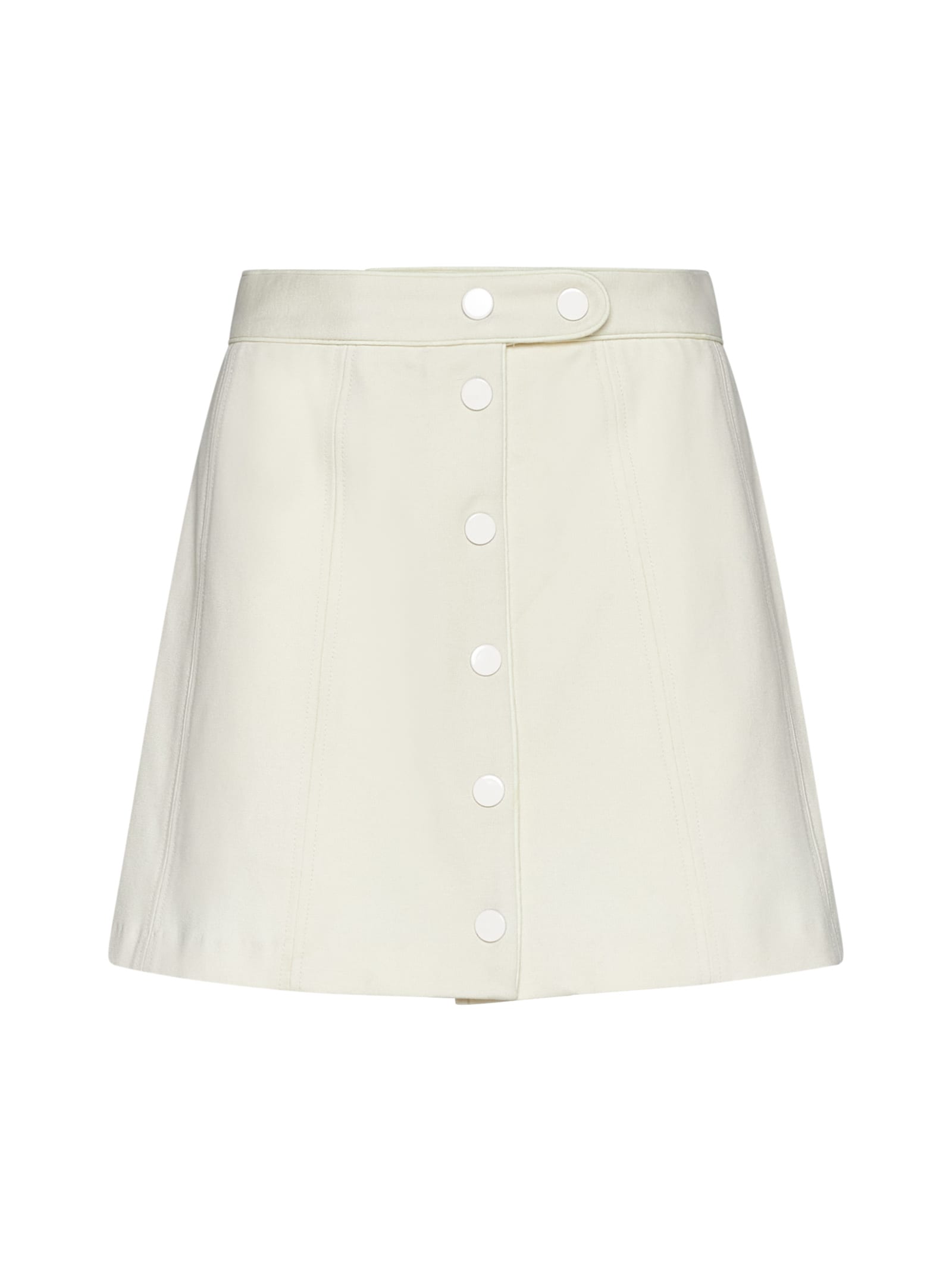 Buttoned A-line Mini Skirt