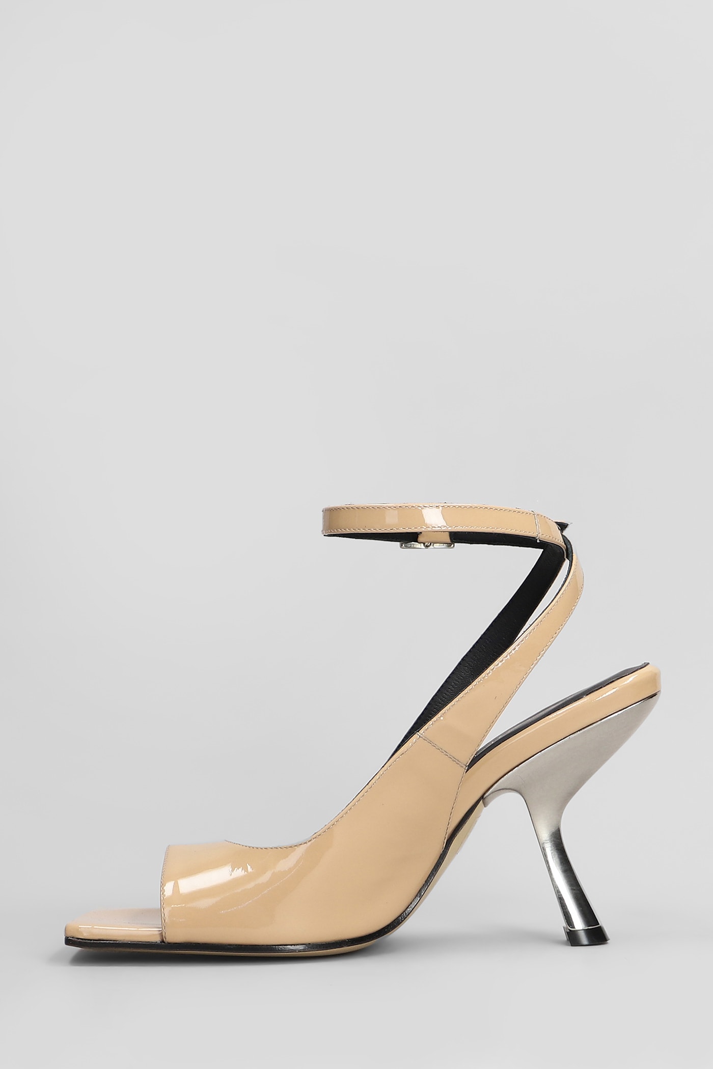 Alchimia Sandals In Camel Patent Leather In Camel