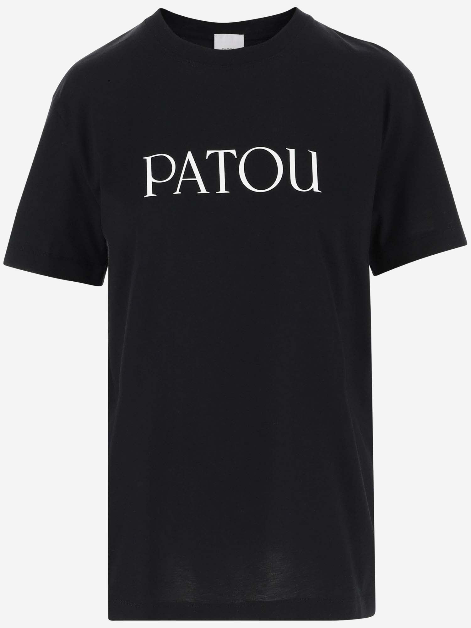 Shop Patou Cotton T-shirt With Logo In Black