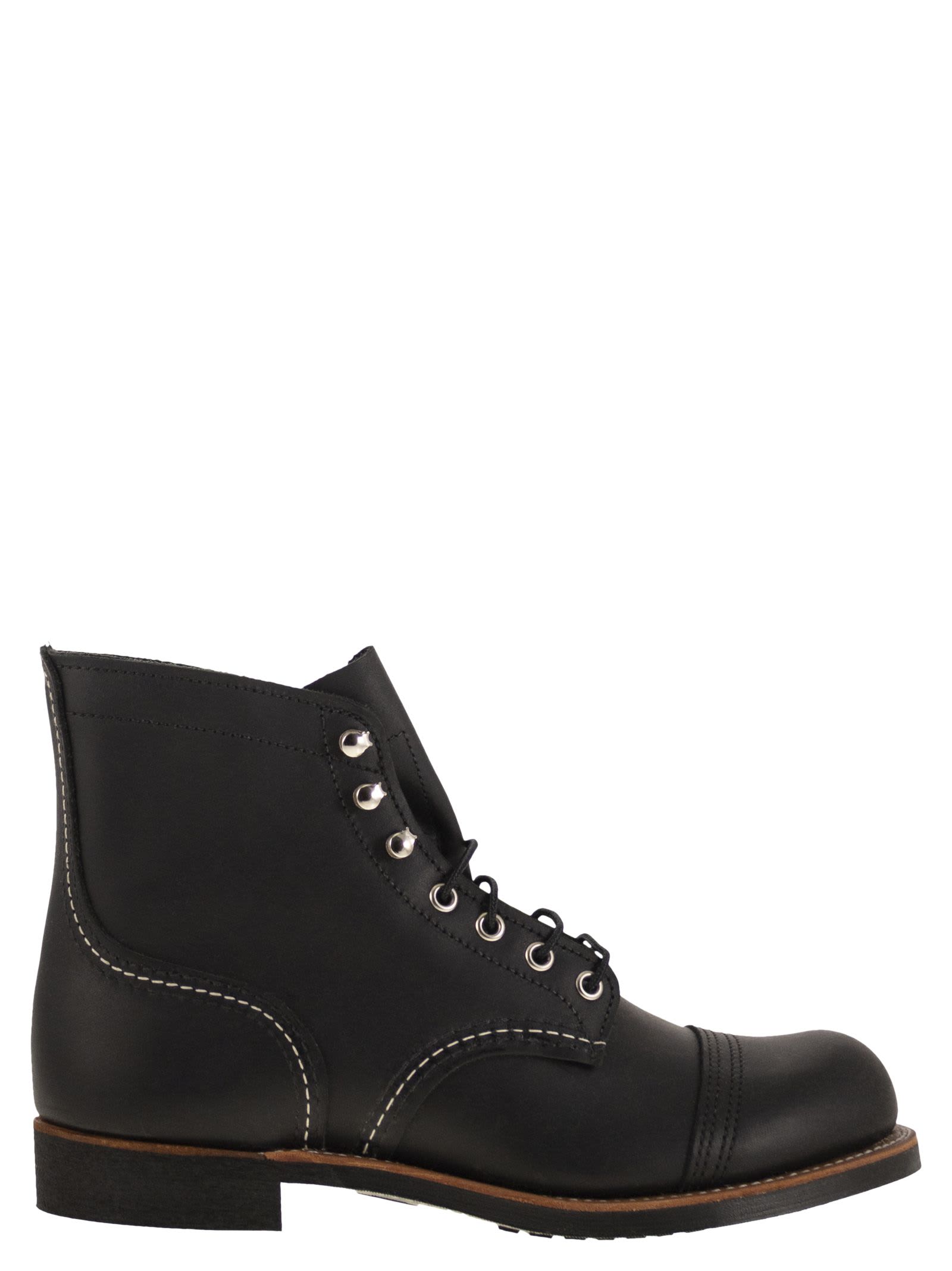 Red Wing "iron Ranger" Ankle Boots In Black
