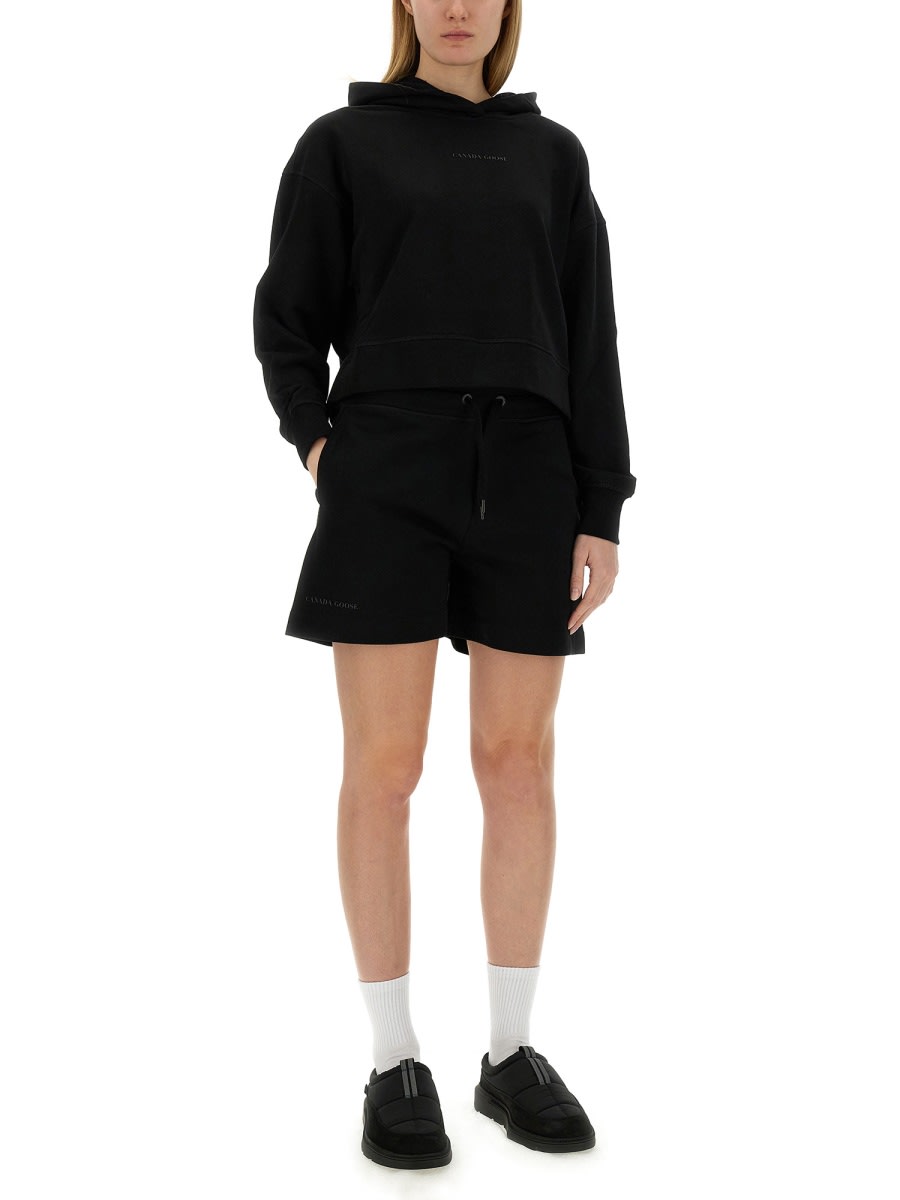 Shop Canada Goose Sweatshirt Bermuda In Black