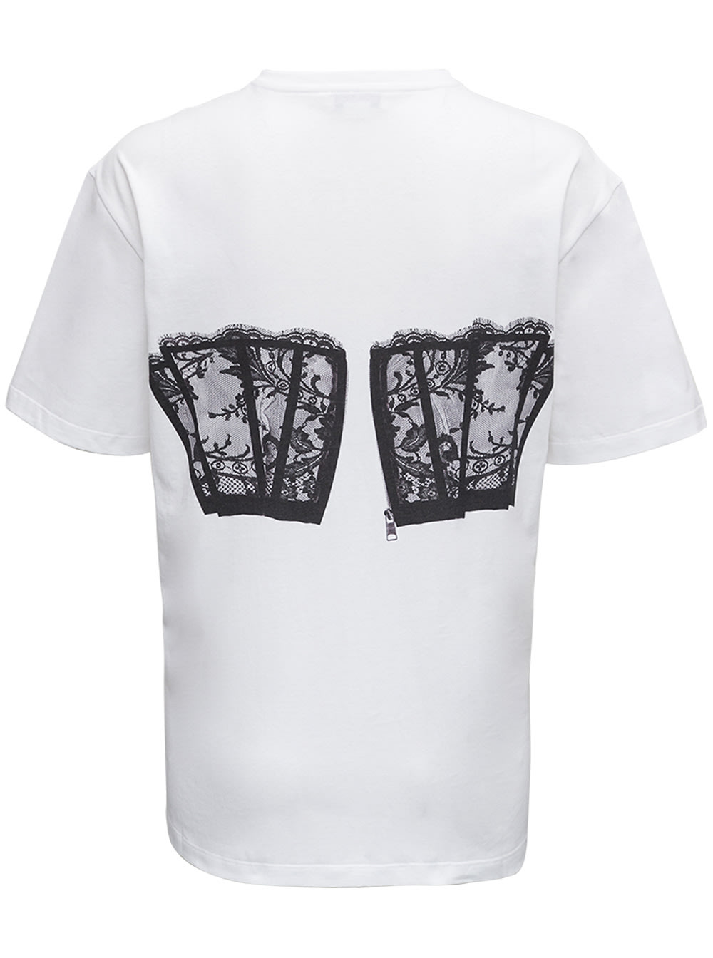 Alexander Mcqueen Lace-overlay Cotton Jersey In White | ModeSens