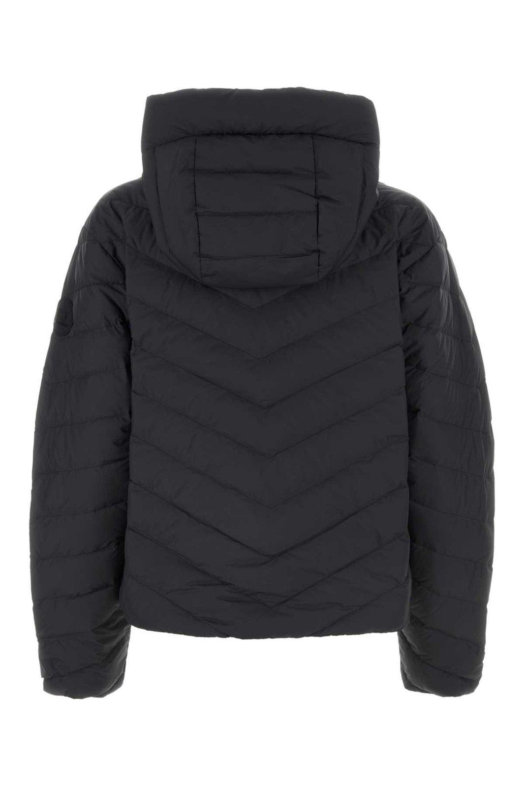 Shop Woolrich Zip-up Drawstring Jacket In Black