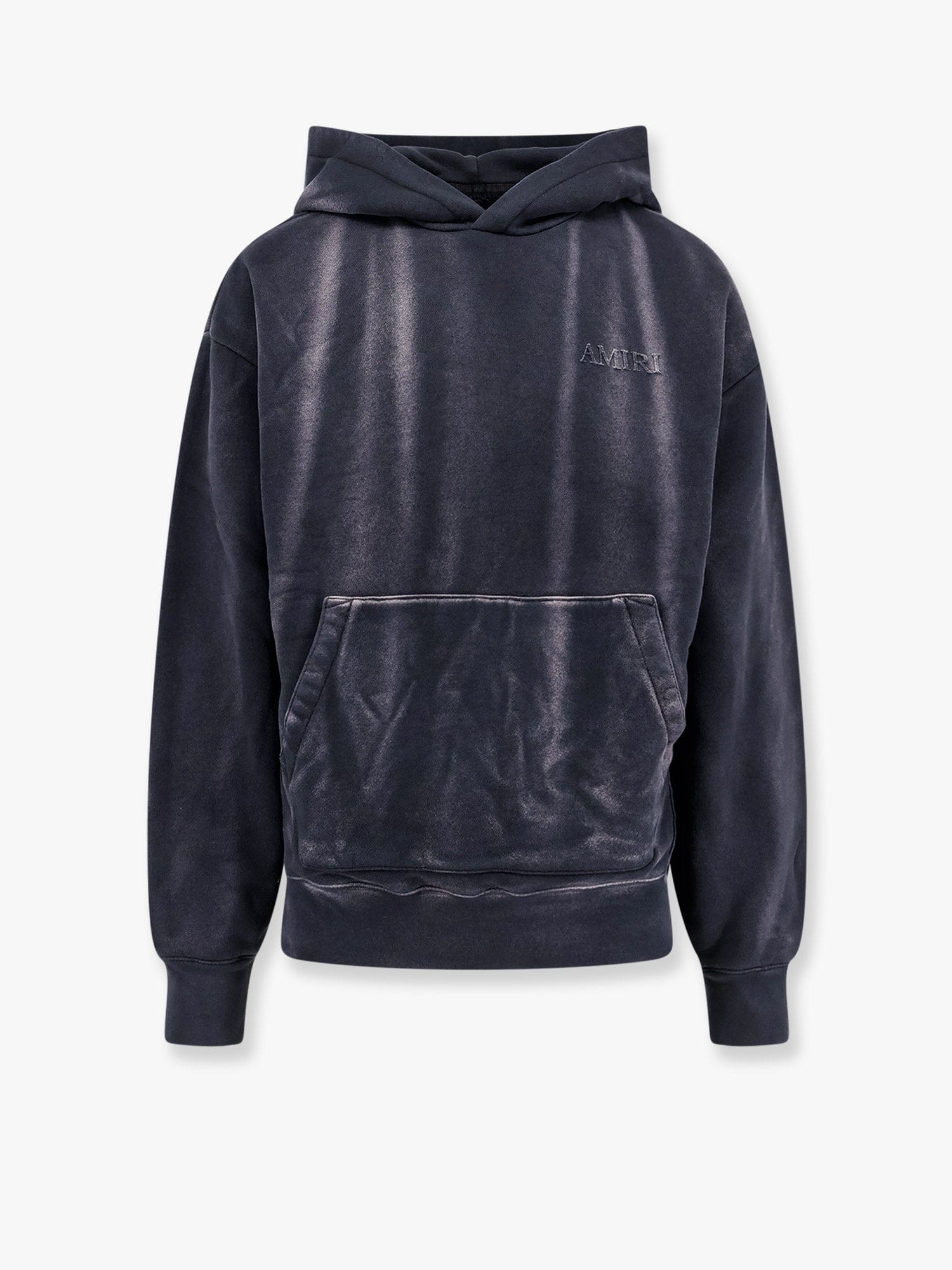 Shop Amiri Vintage Hooded Cotton Sweatshirt In Black