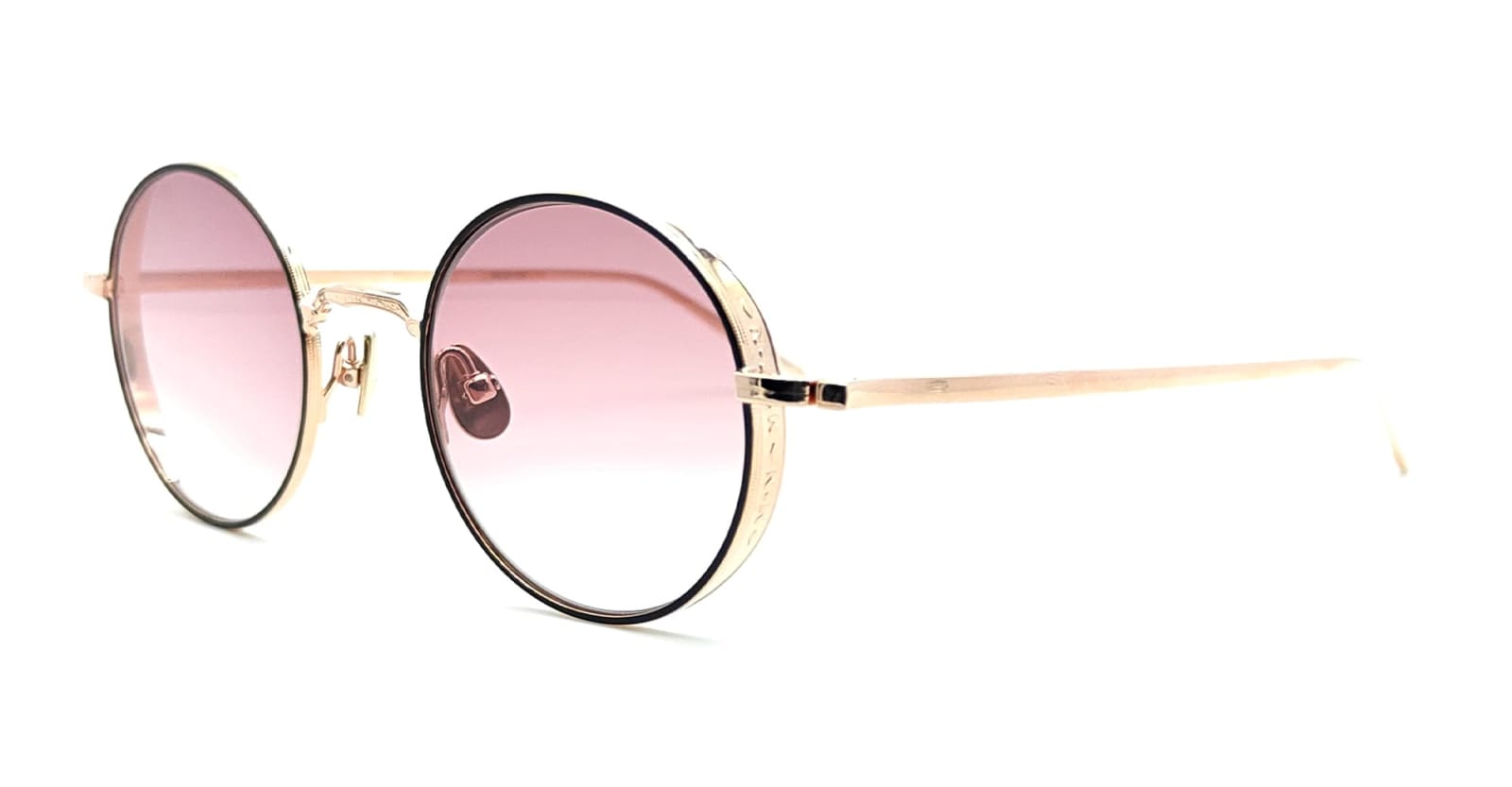 Shop Matsuda M3087 - Rose Gold / Matte Black Sunglasses