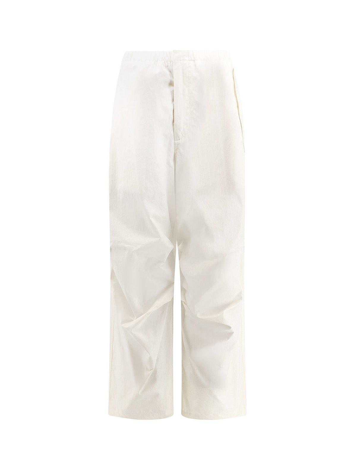 Shop Jil Sander Pleated Elasticated Waistband Wide-leg Trousers
