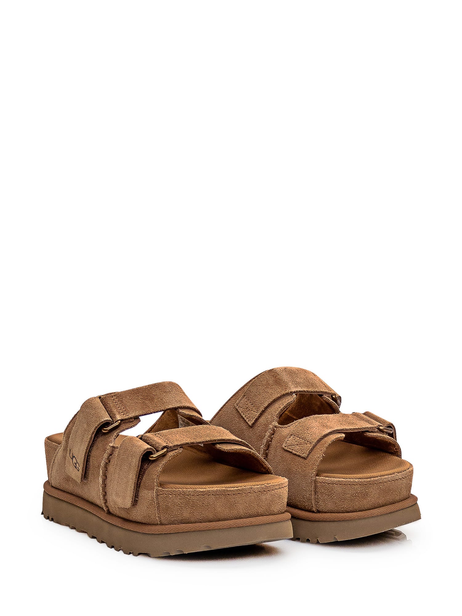 Shop Ugg Goldenstar Hi-sliders In Chestnut