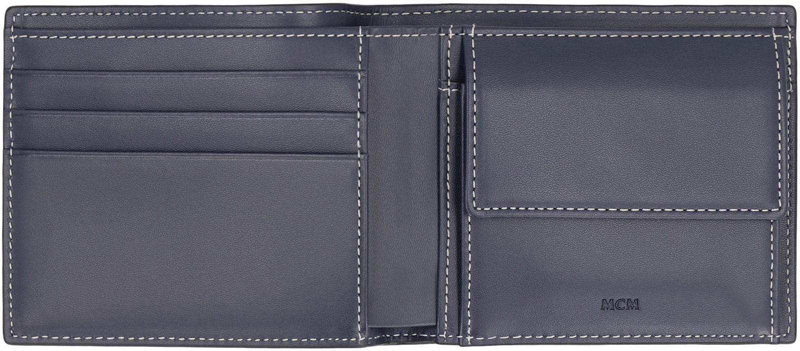 Shop Mcm Himmel Bi-fold Wallet In Blue