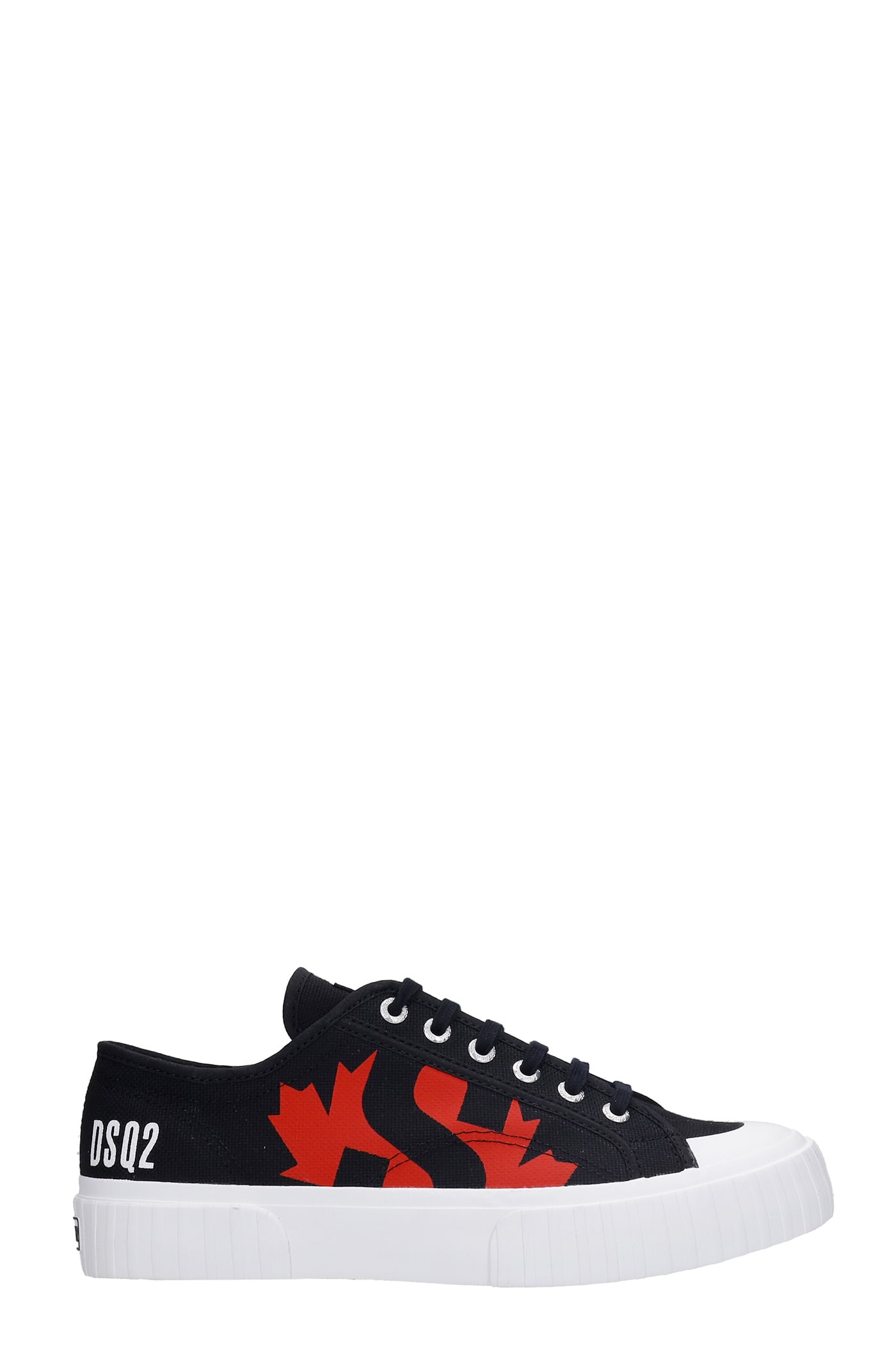 Dsquared2 Sneakers In Black Canvas