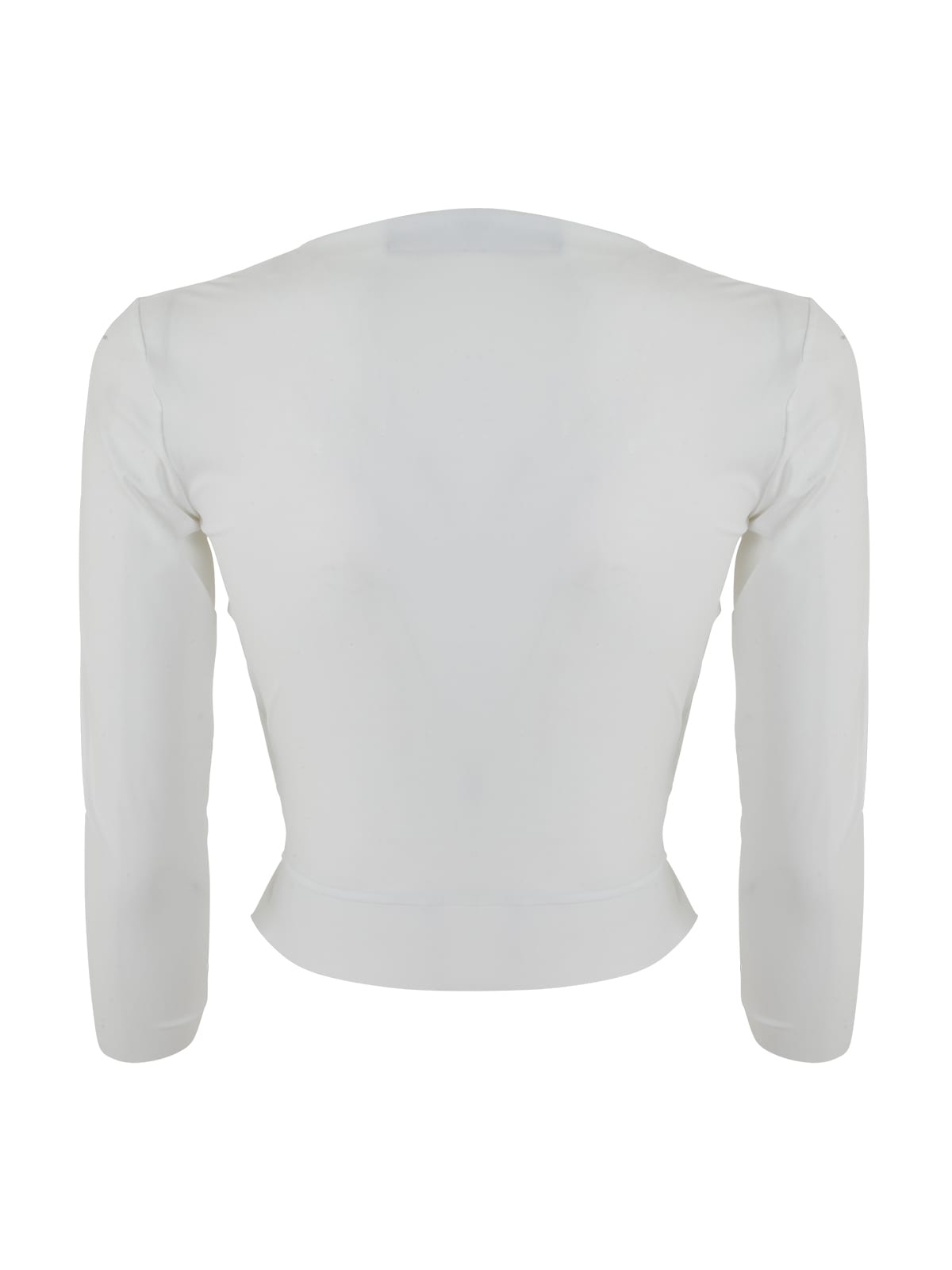 Shop La Petit Robe Di Chiara Boni Severa Long Sleeves Top In White