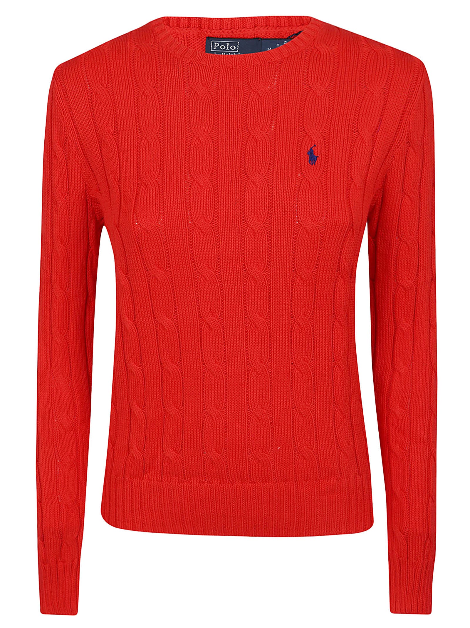 Shop Polo Ralph Lauren Julianna-long Sleeve-pullover In Bright Hibiscus