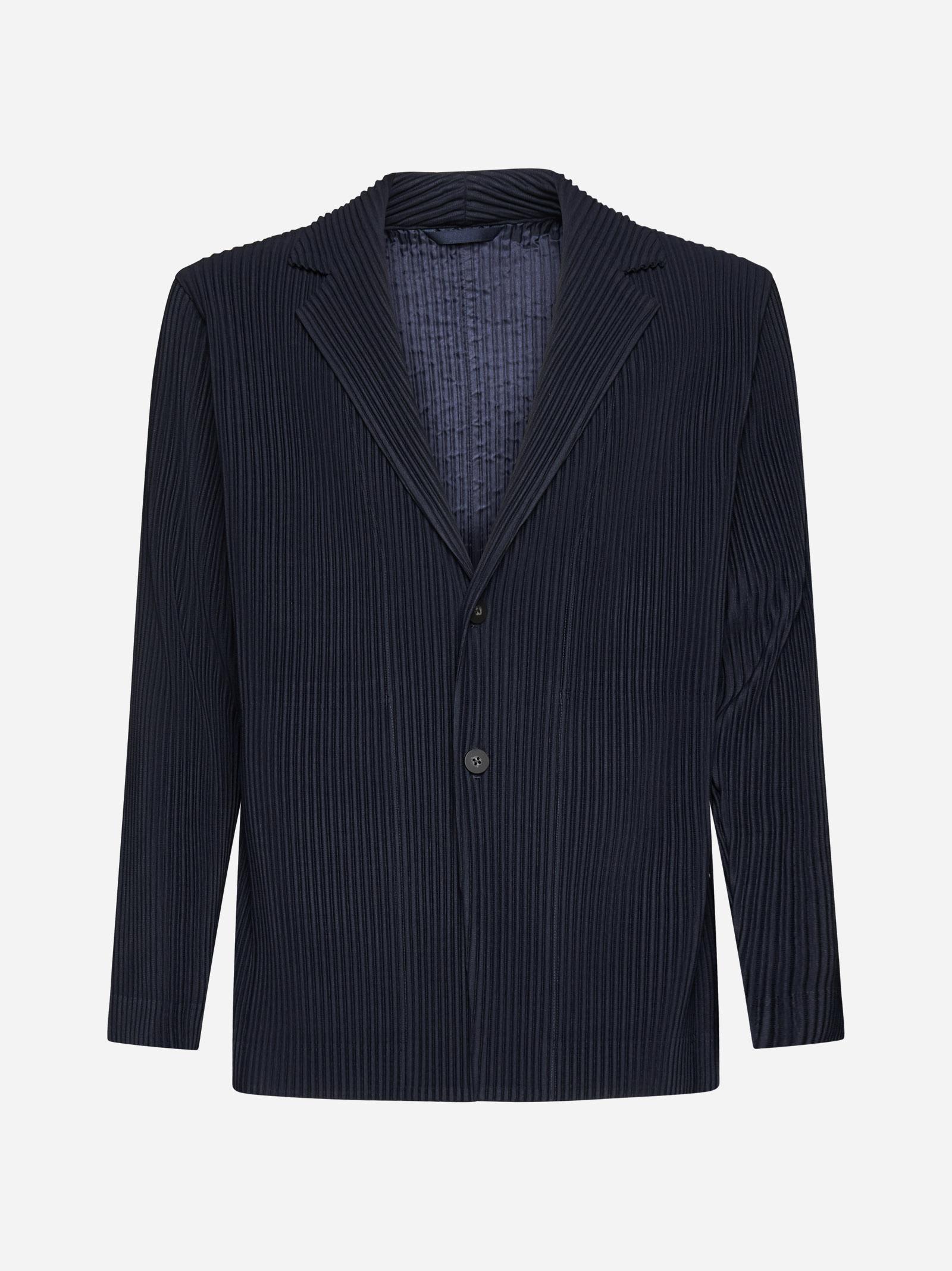 Homme Plissé Issey Miyake Pleated Fabric Single-breasted Blazer