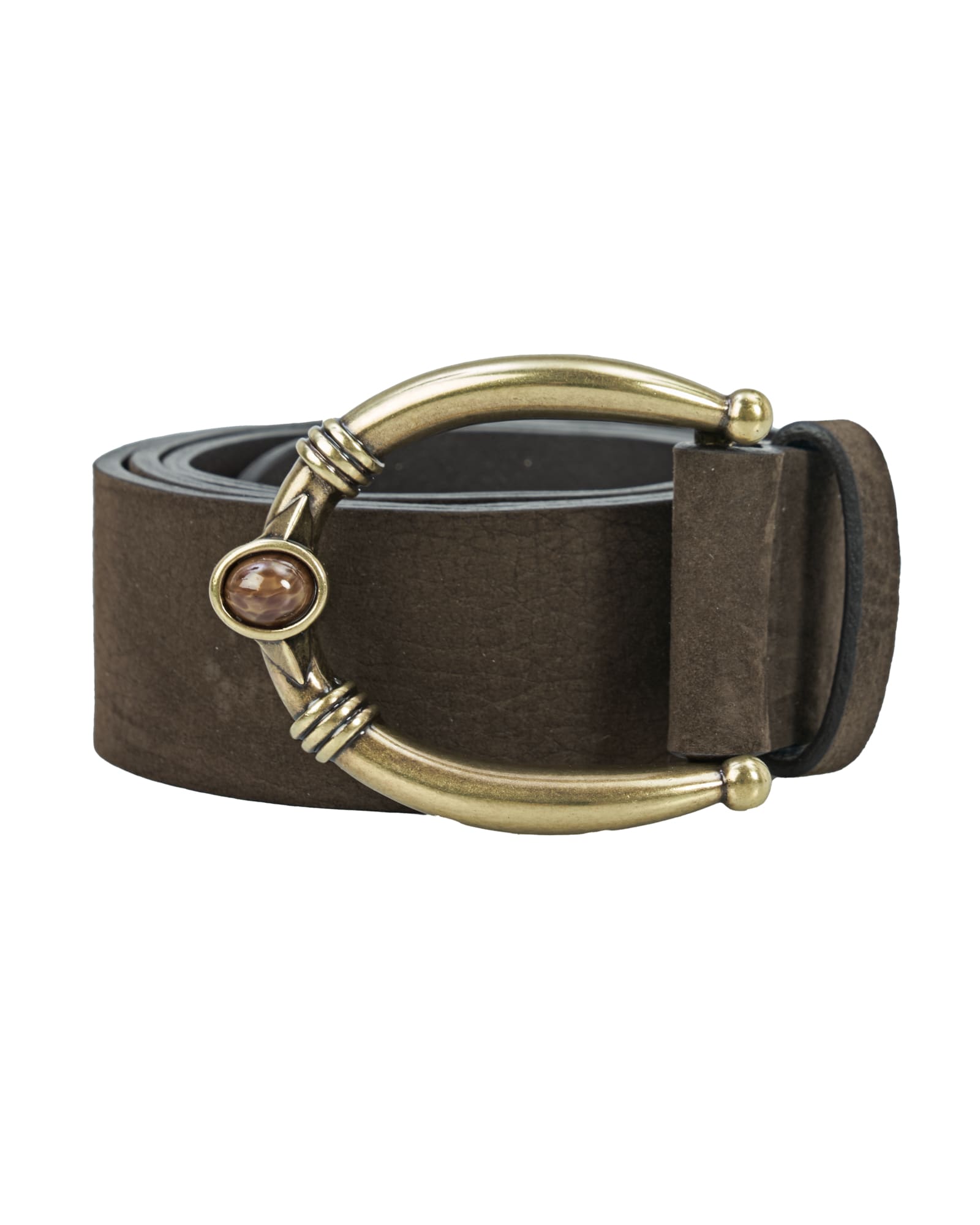 Orciani Bull Soft Leather Belt In Brown