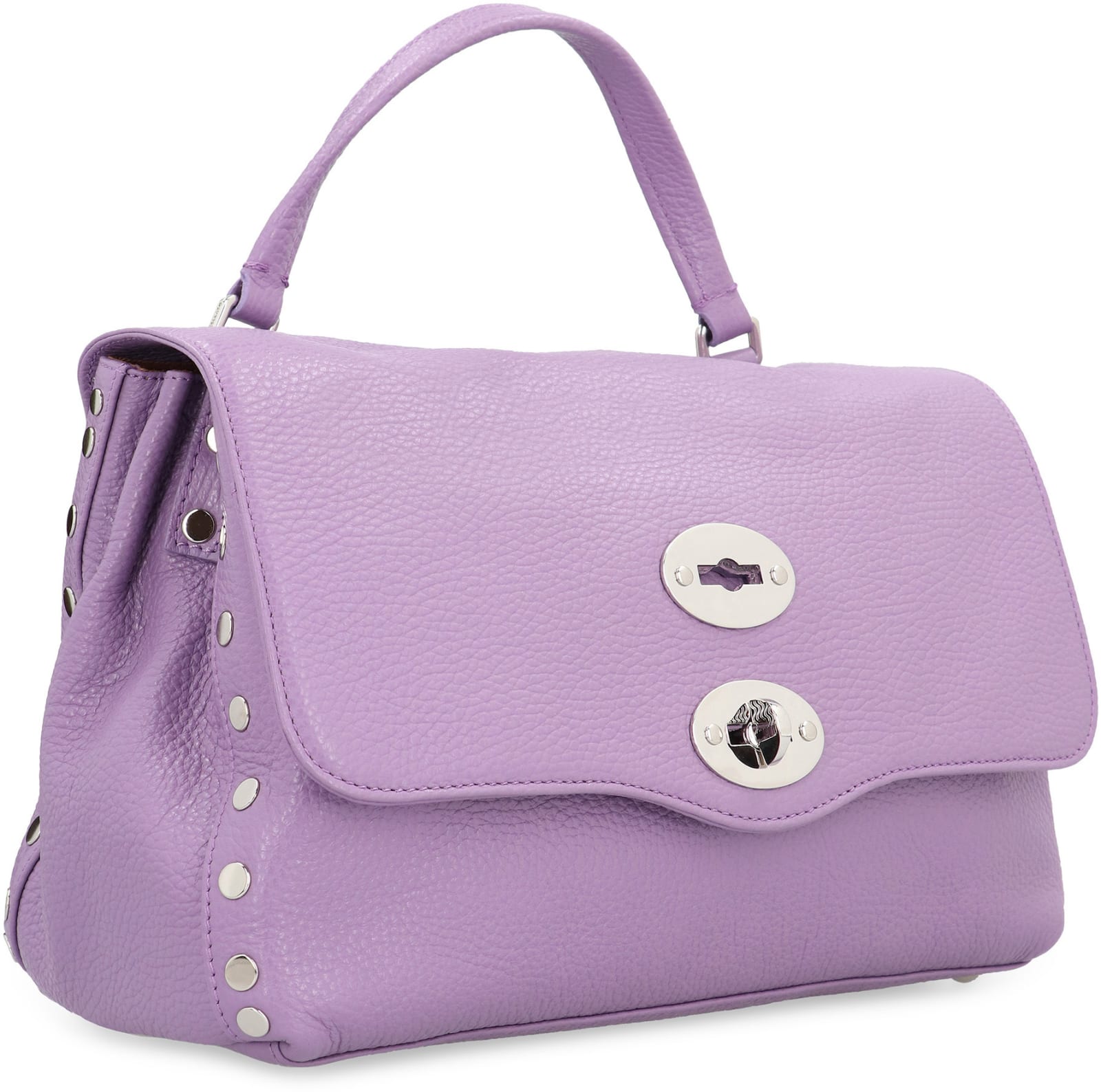 Shop Zanellato Postina S Leather Handbag In Violet Lilla