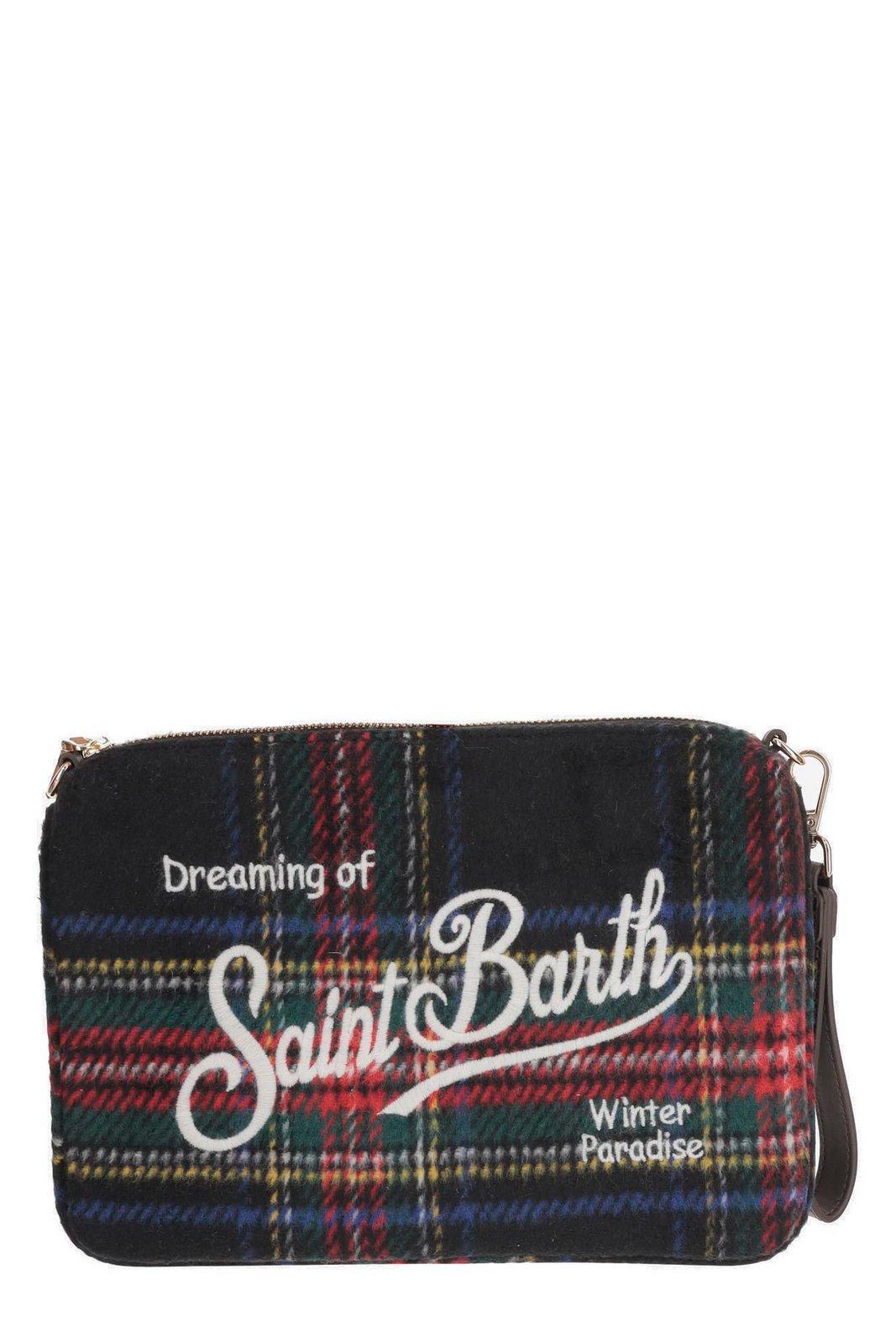 MC2 SAINT BARTH PARISIENNE CHECK PATTERN CLUTCH BAG
