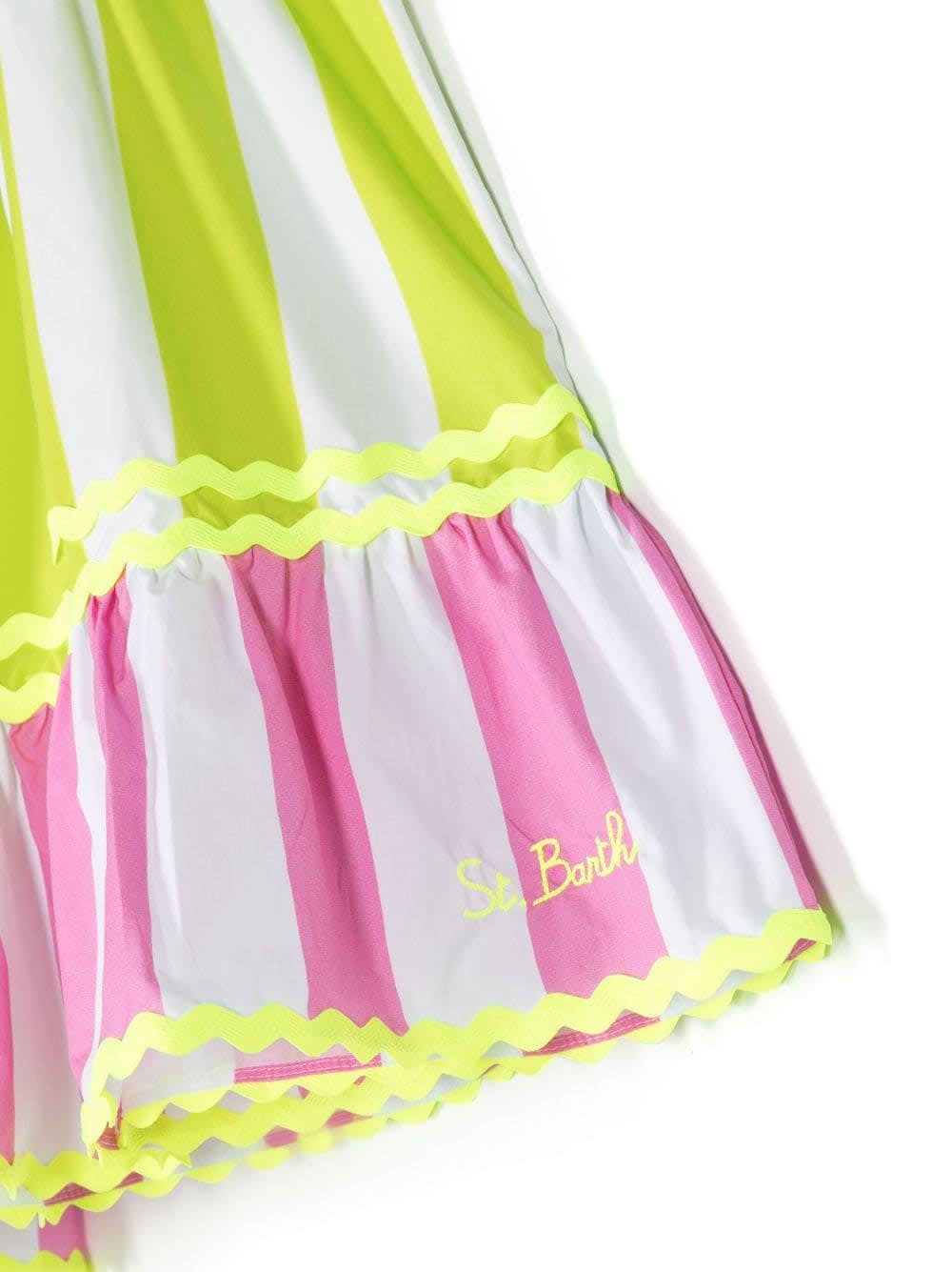 Shop Mc2 Saint Barth Stripe-print Cotton Dress In Multicolor