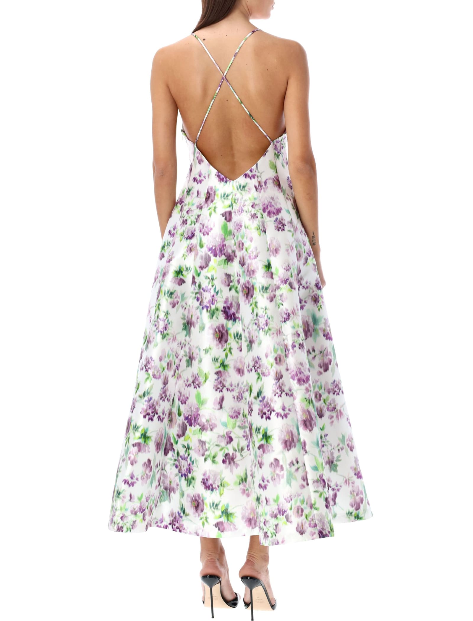 Shop Philosophy Di Lorenzo Serafini Radzmir Dress In Viola Print