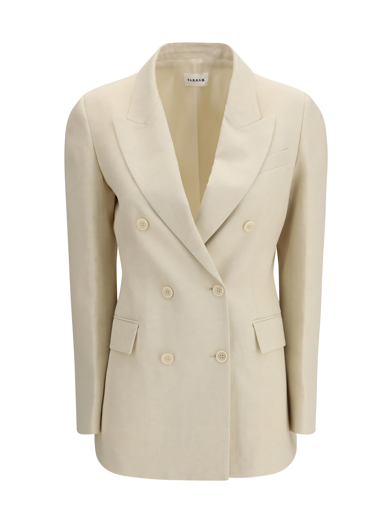 P.a.r.o.s.h Double-breasted Blazer In A Ribbed Fabric