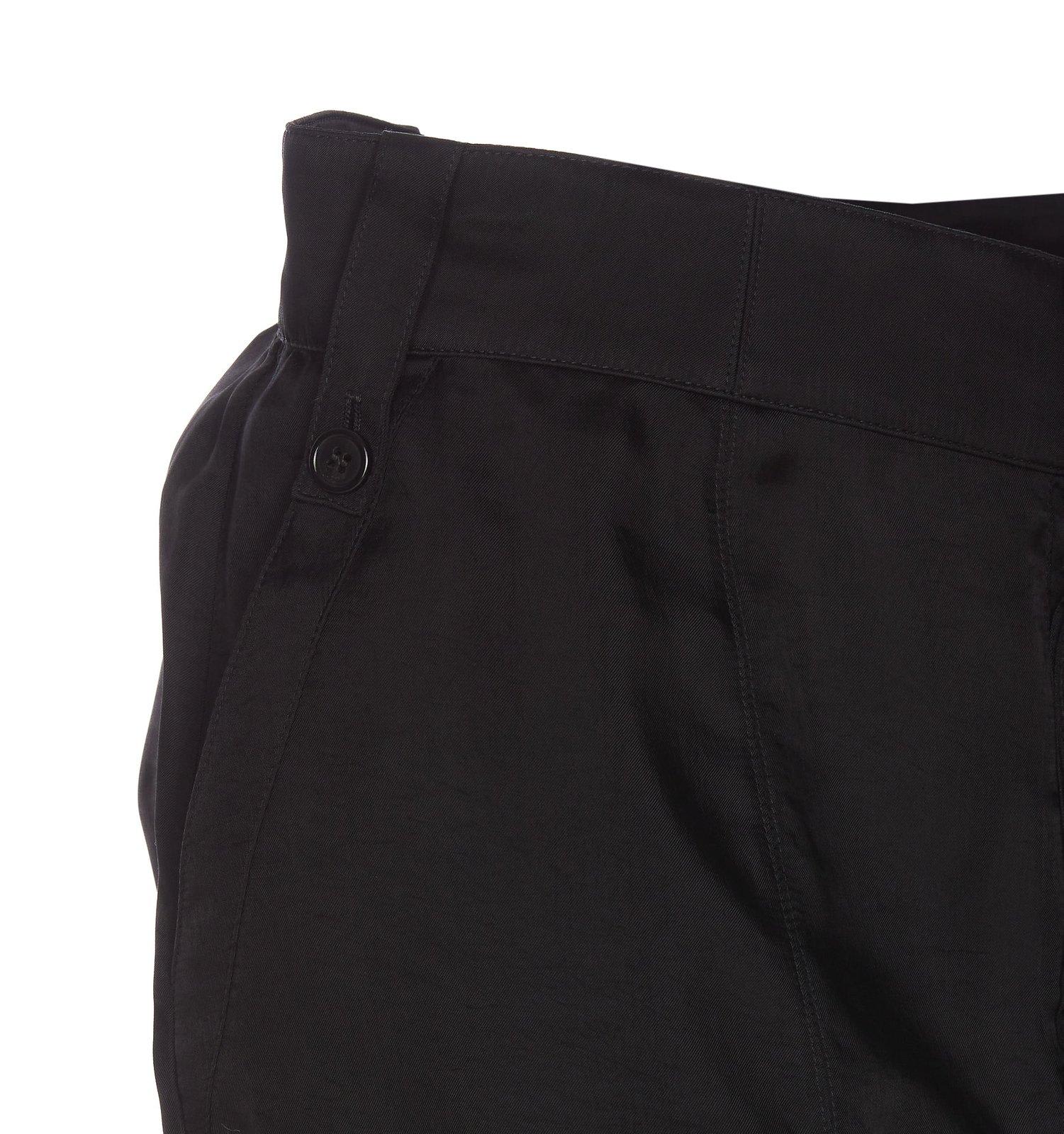 Saint Laurent Pencil Skirt With Stitching Details In Nero