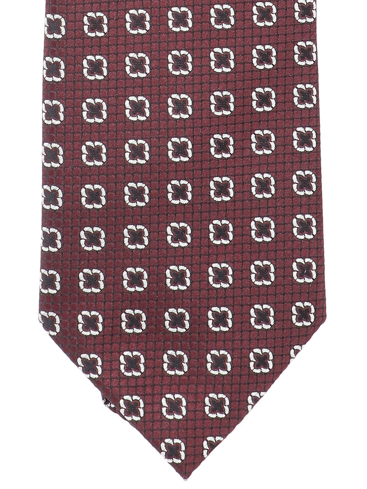 Zegna Slim Patterned Ties Pointed Tip In Brown