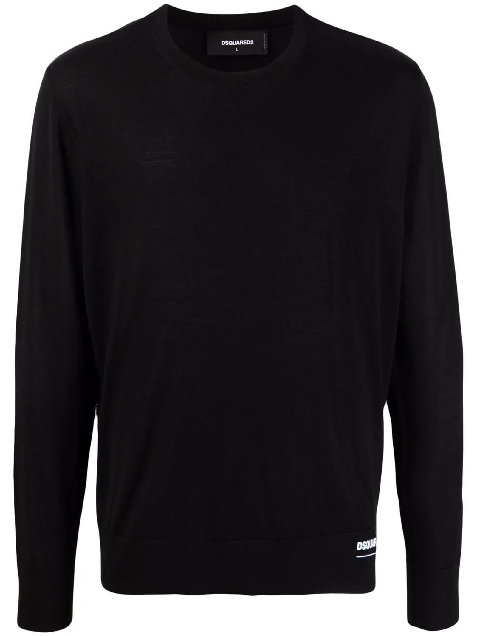 Dsquared2 Black Wool Sweater