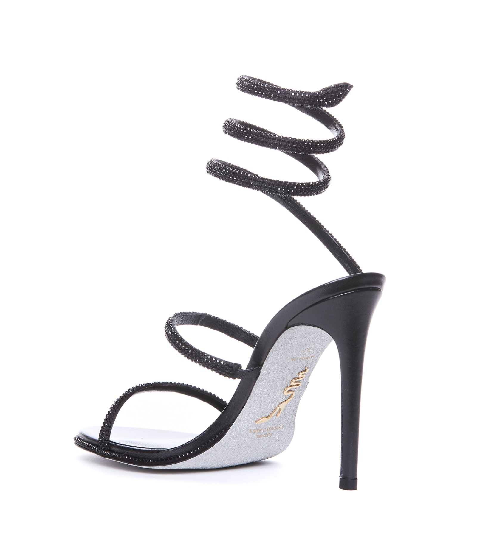 Shop René Caovilla Cleo Pump Sandals In Black