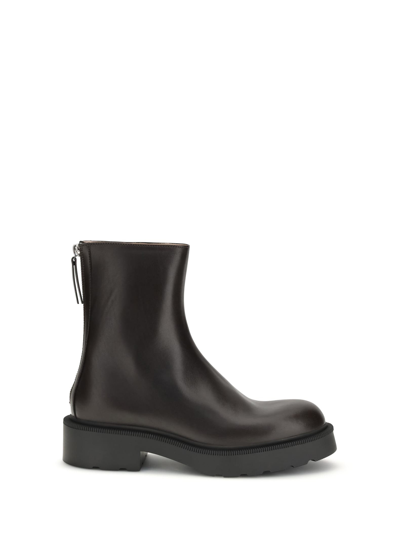 The Row Nobilis Practical Boots In Polished Calf Leather