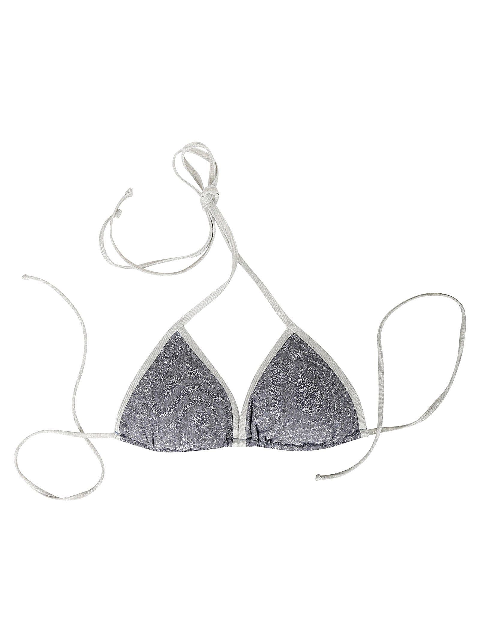 Mc2 Saint Barth Triangle Bikini Top In Gray