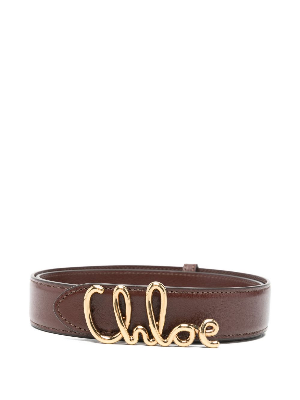 Chloé Iconic Leather Belt In Brown