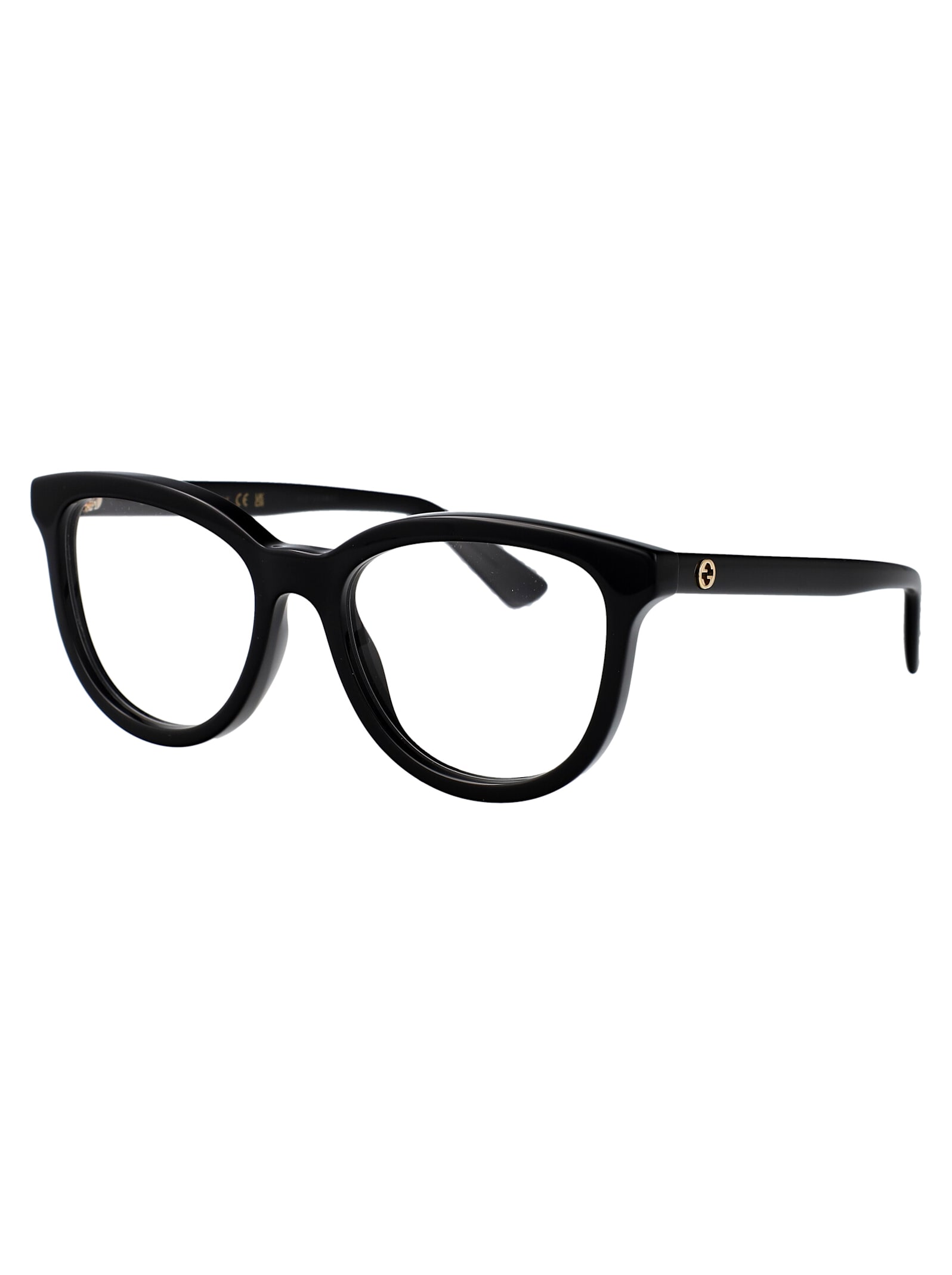 Gucci Womens Black Gg1687o Cat Eye-frame Acetate Optical Glasses In Black-black-transparent