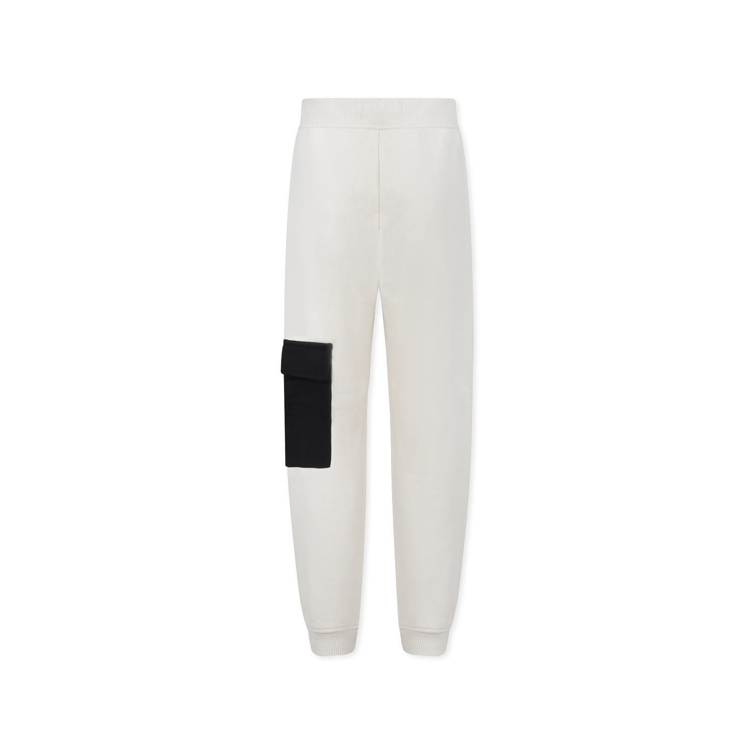 Calvin Klein Ivory Trousers For Boy With Logo In Ivory