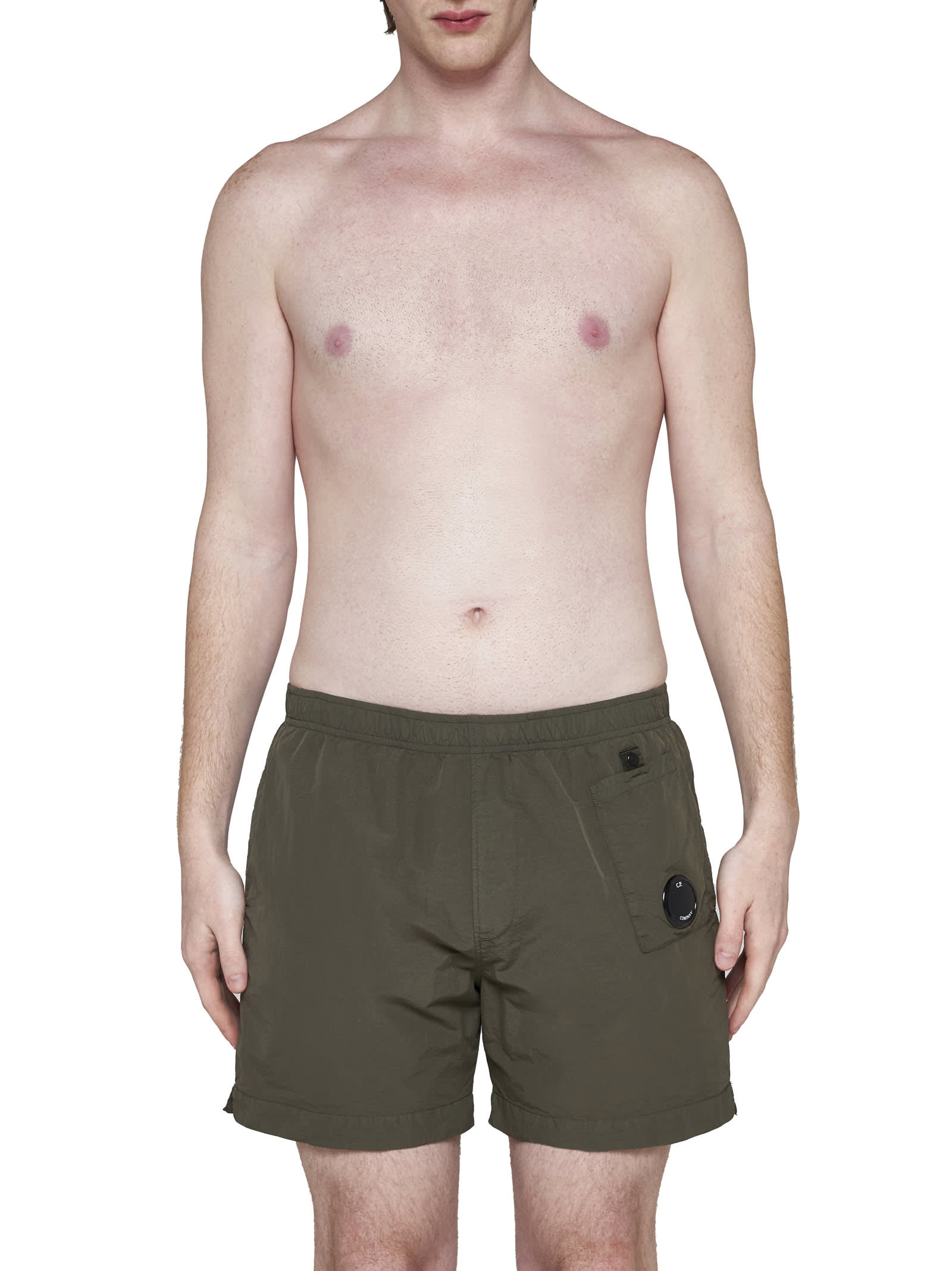 Shop C.p. Company Swimming Trunks In Verde