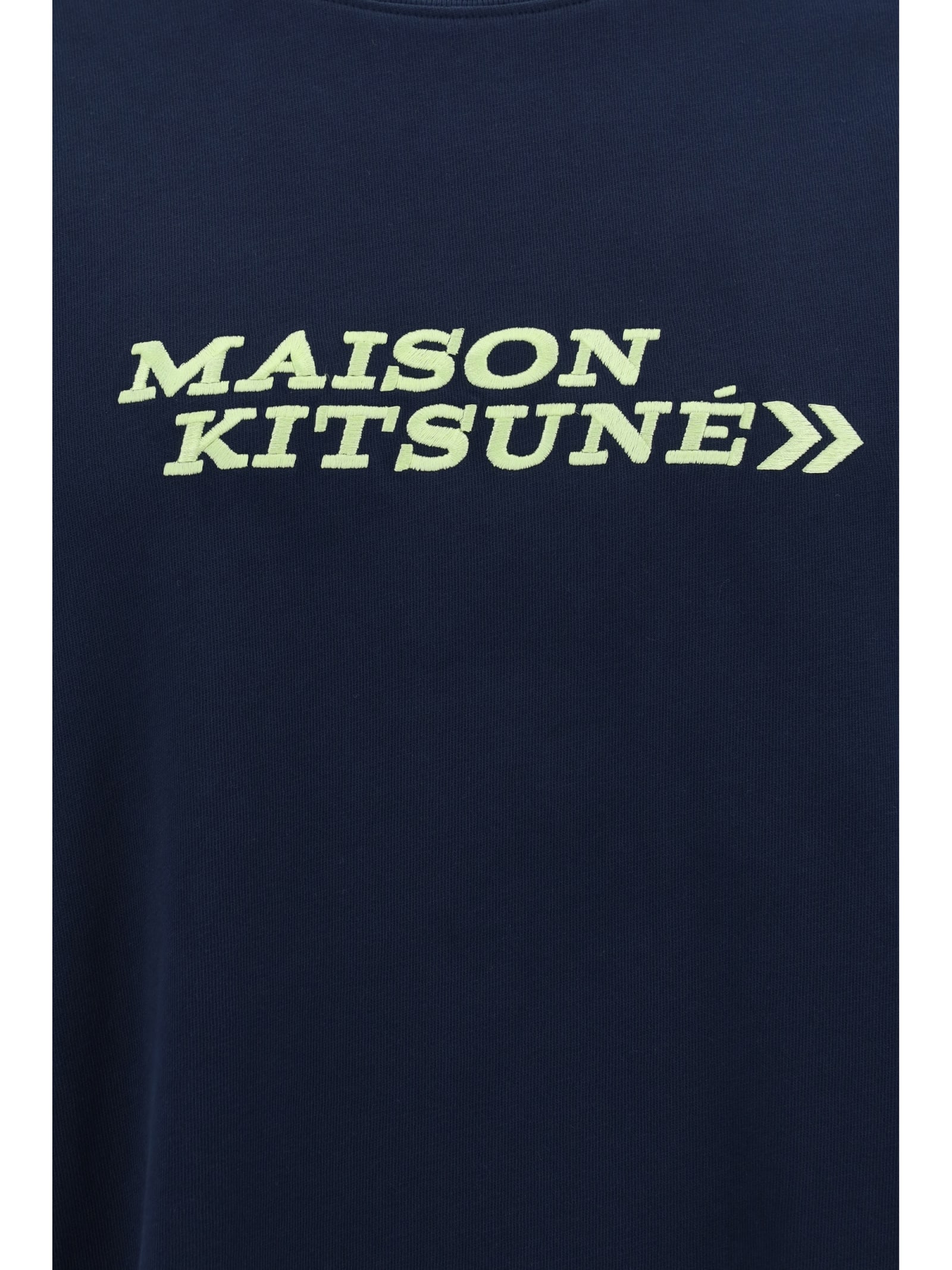 Shop Maison Kitsuné T-shirt In Deep Navy